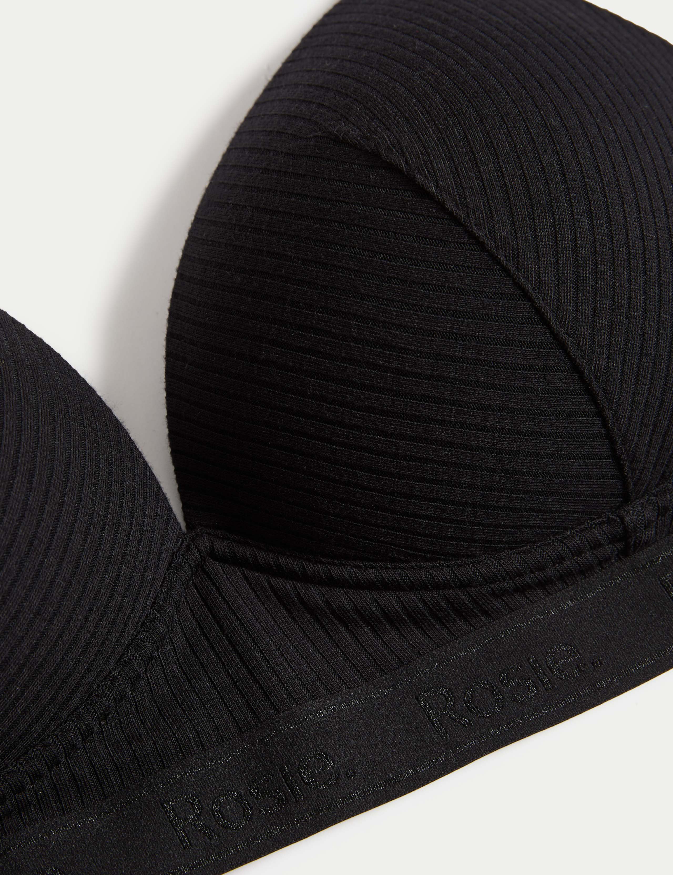 Lounge Rib & Lace Non Wired Plunge Bra Set A-E 4 of 6