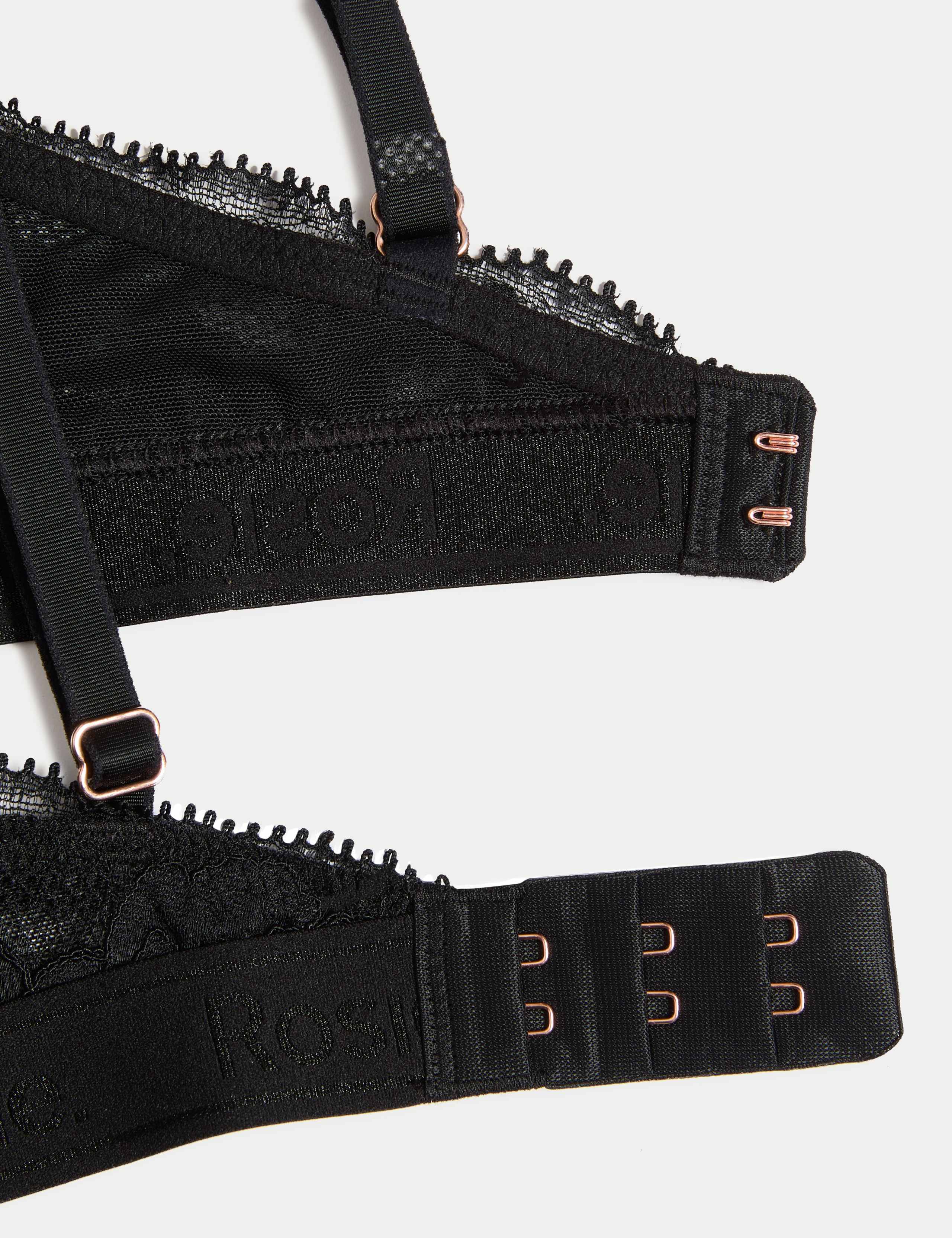 Lounge Rib & Lace Non Wired Plunge Bra Set A-E 6 of 6