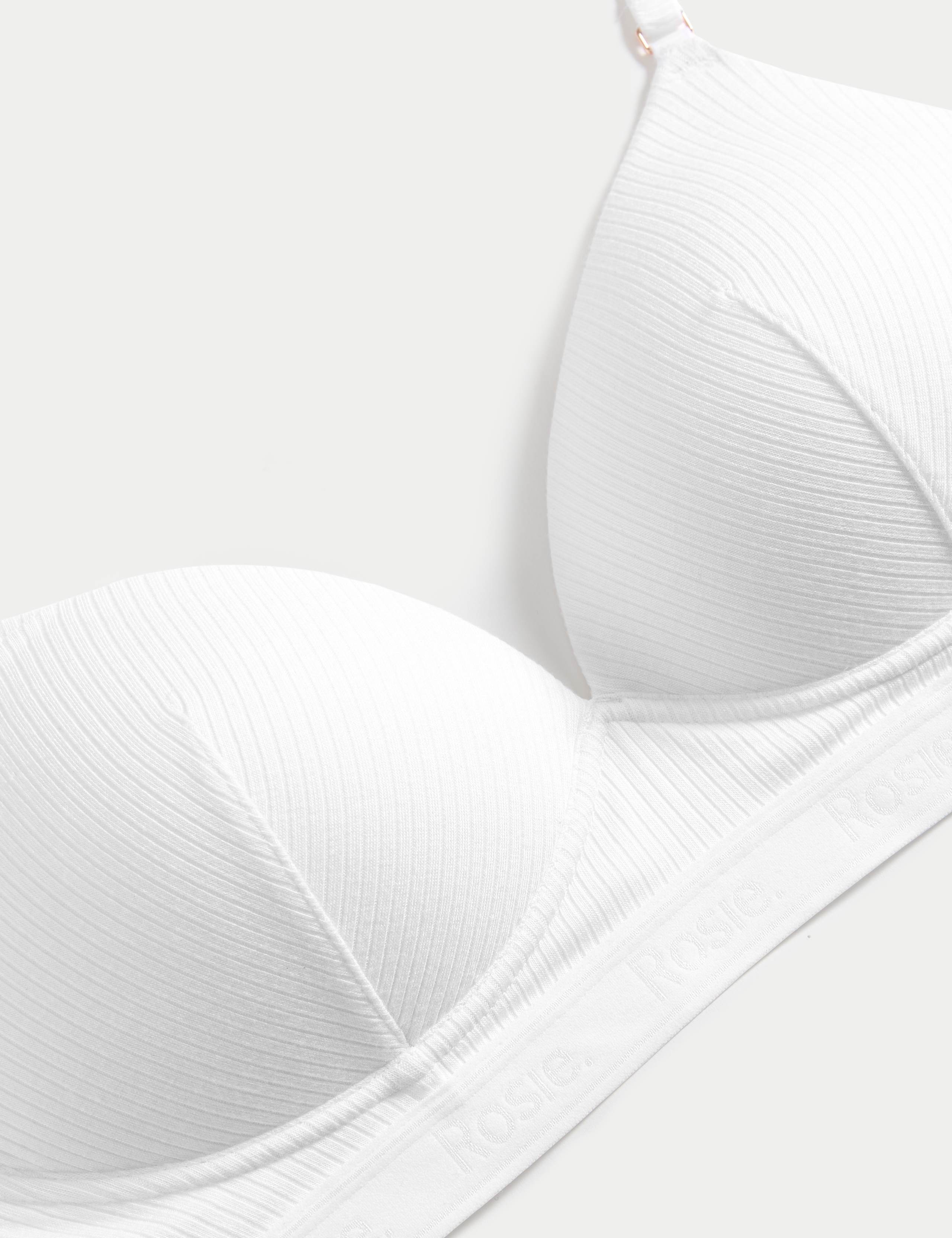 Lounge Rib & Lace Non Wired Plunge Bra Set A-E 4 of 6