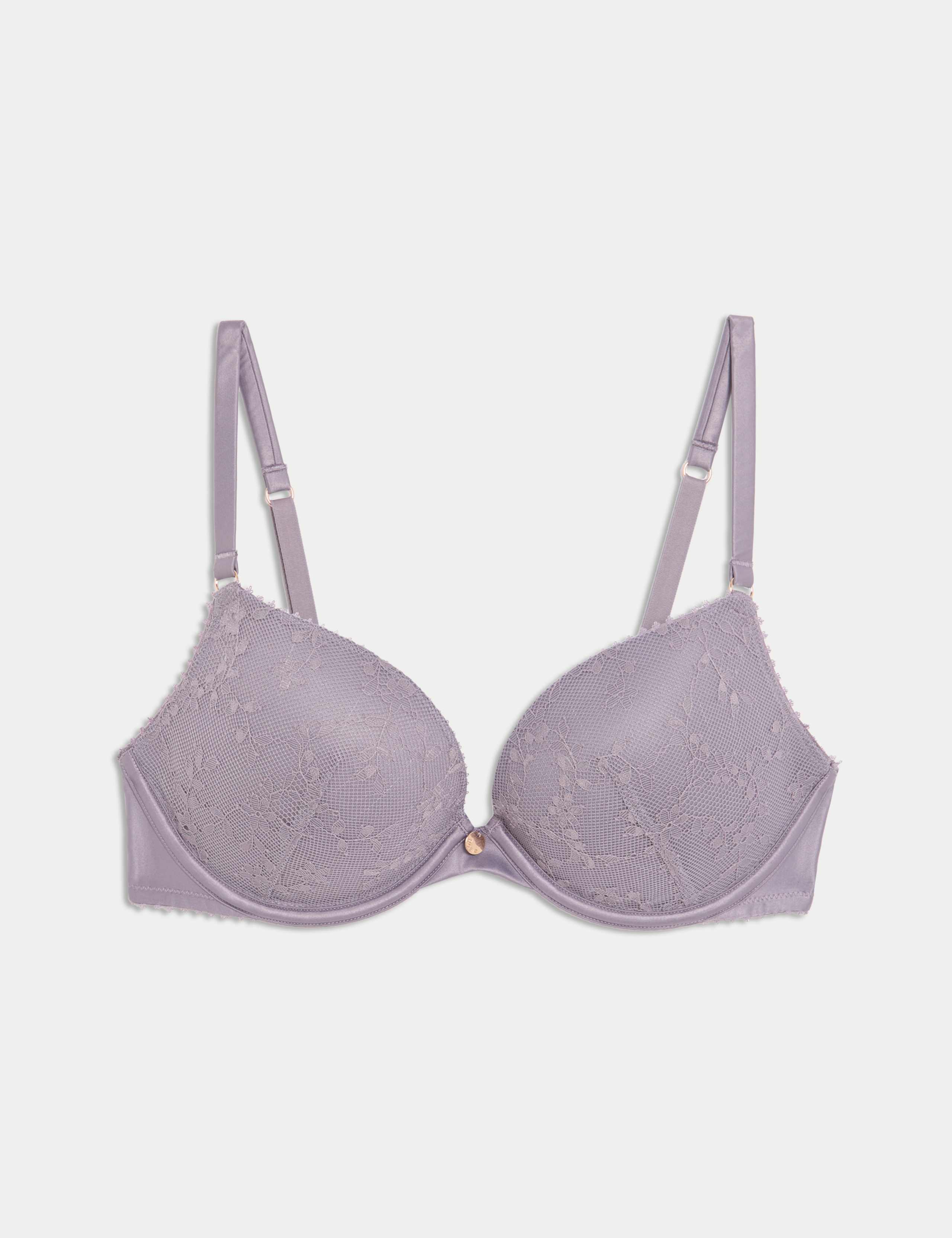 Rosa Lace Wired Push-Up Plunge Bra A-E