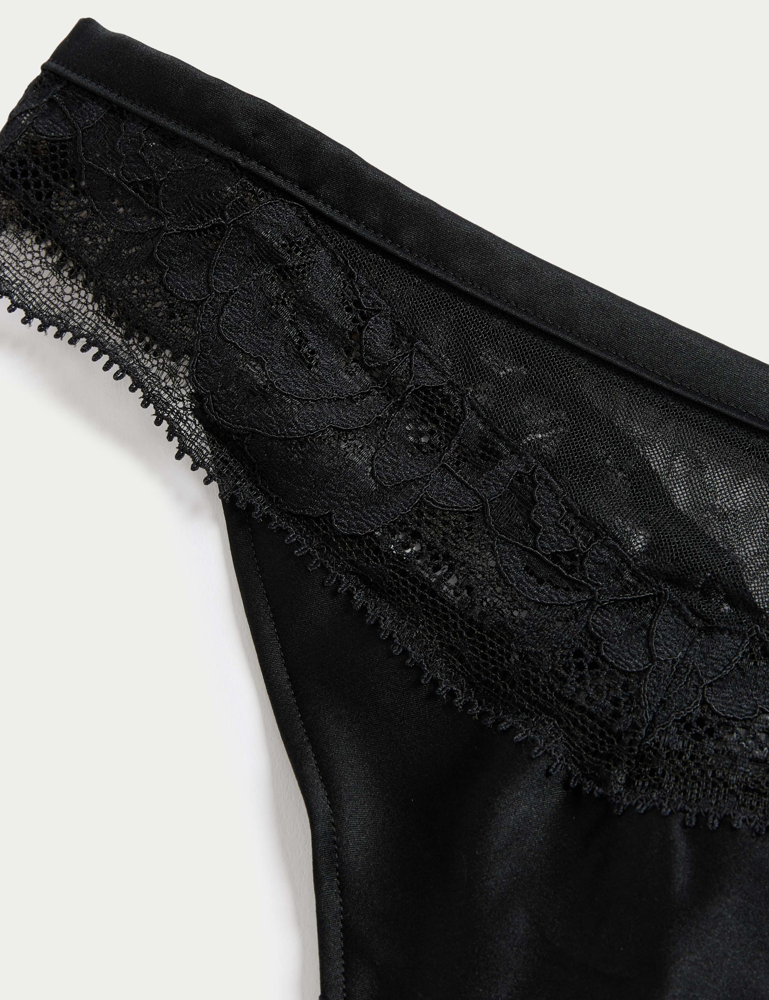 Silk & Lace Wired Balcony Bra Set 5 of 6