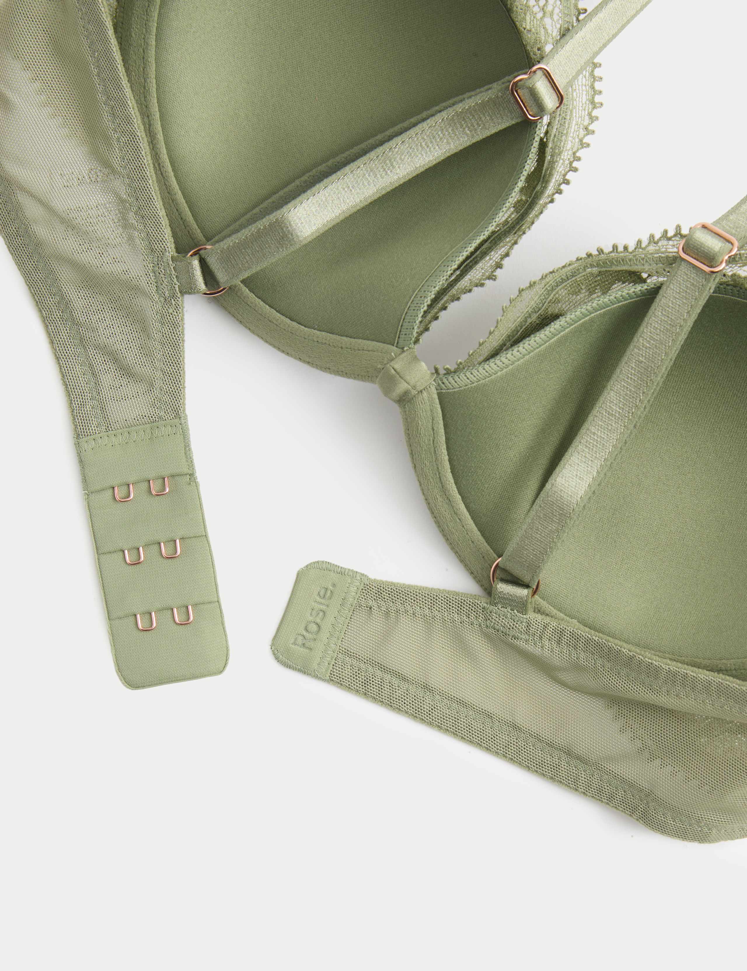 Silk & Lace Wired Plunge Bra Set A-E 5 of 6