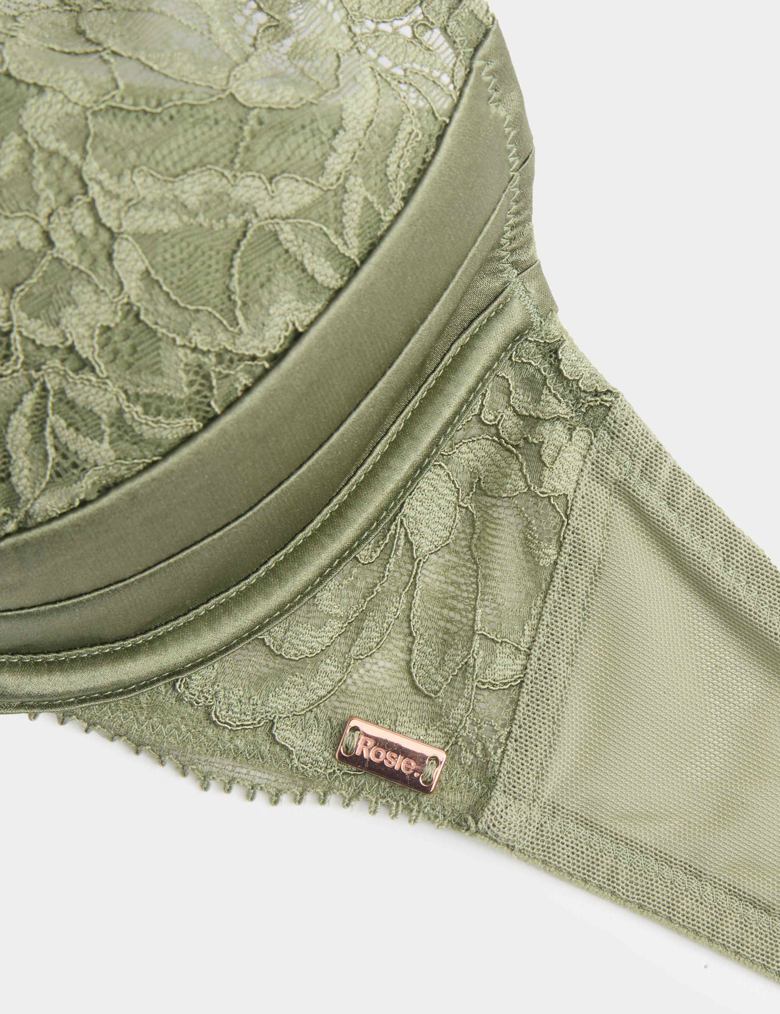 Silk & Lace Wired Plunge Bra Set A-E 6 of 6