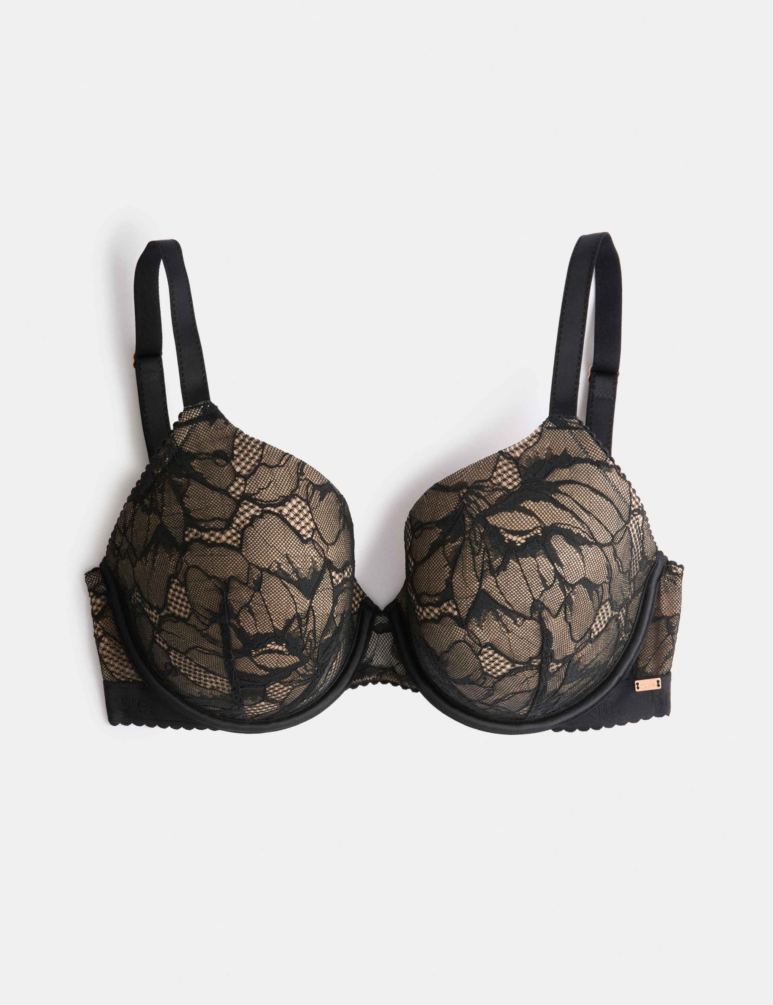 LaceWear Wired Plunge Bra Set F-H 1 of 6