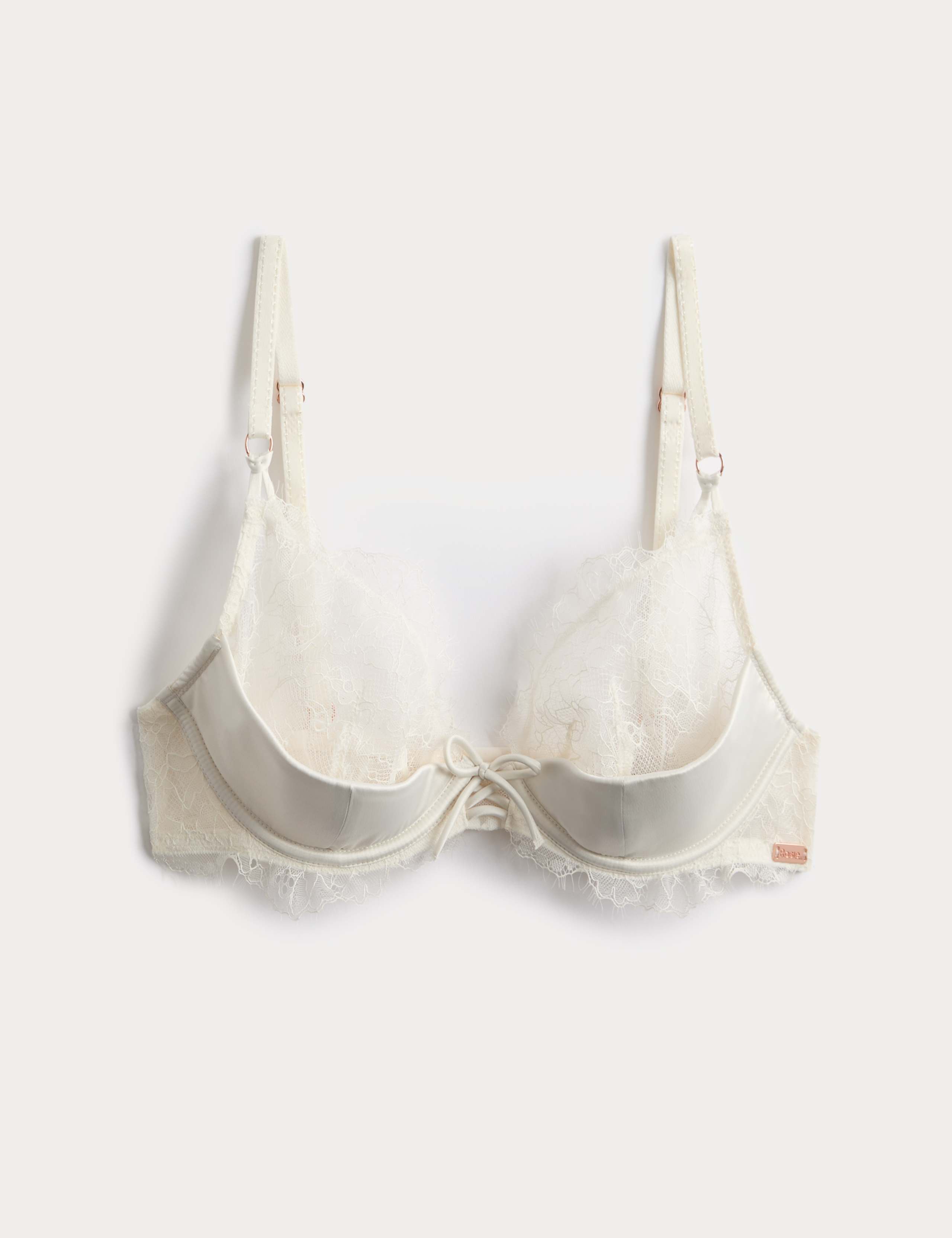 Forget Me Not Satin Wired Plunge Bra (A-E)
