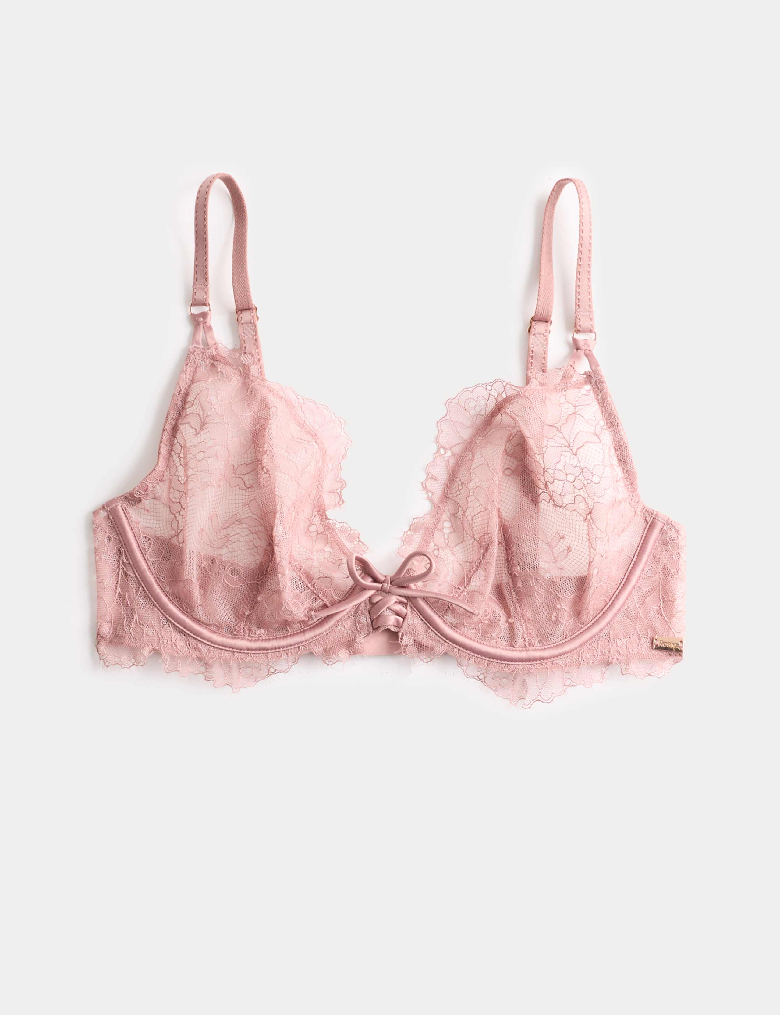 Forget me not lace wired plunge bra