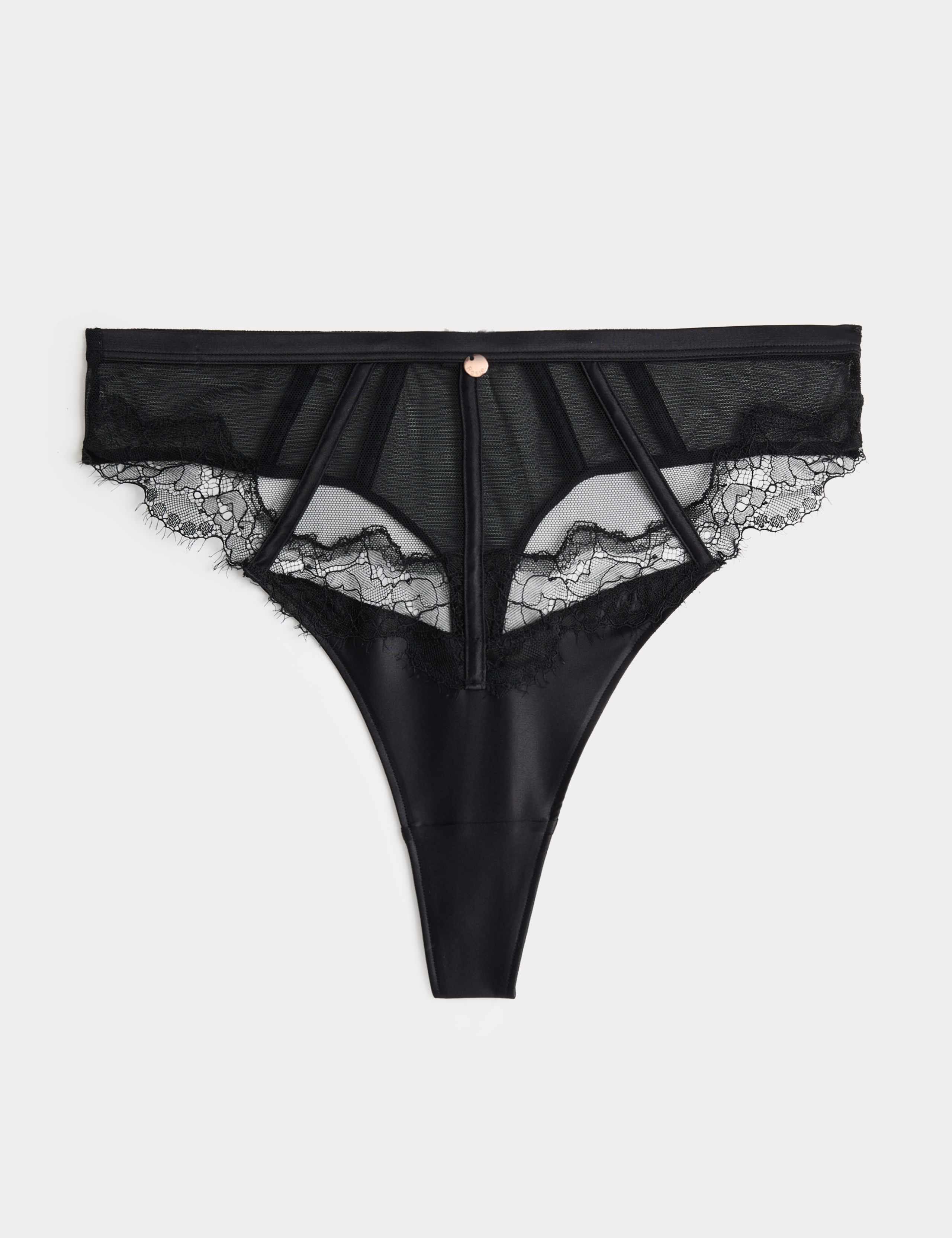 Liana Lace Non Wired Plunge Bra Set A-E 2 of 6