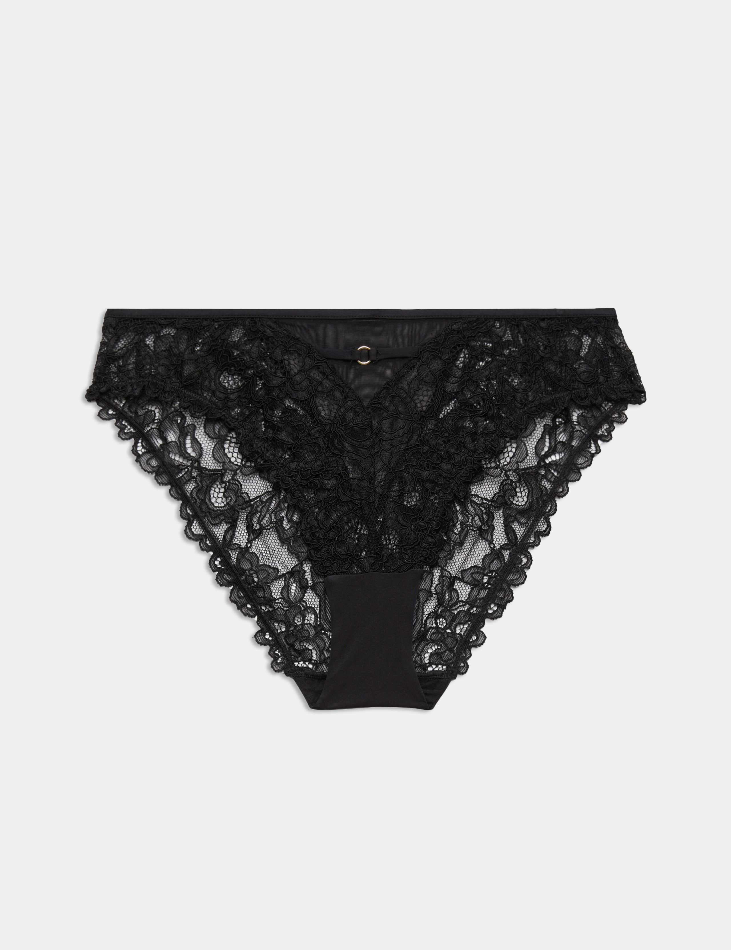 Sabine Floral Lace High Leg Knickers