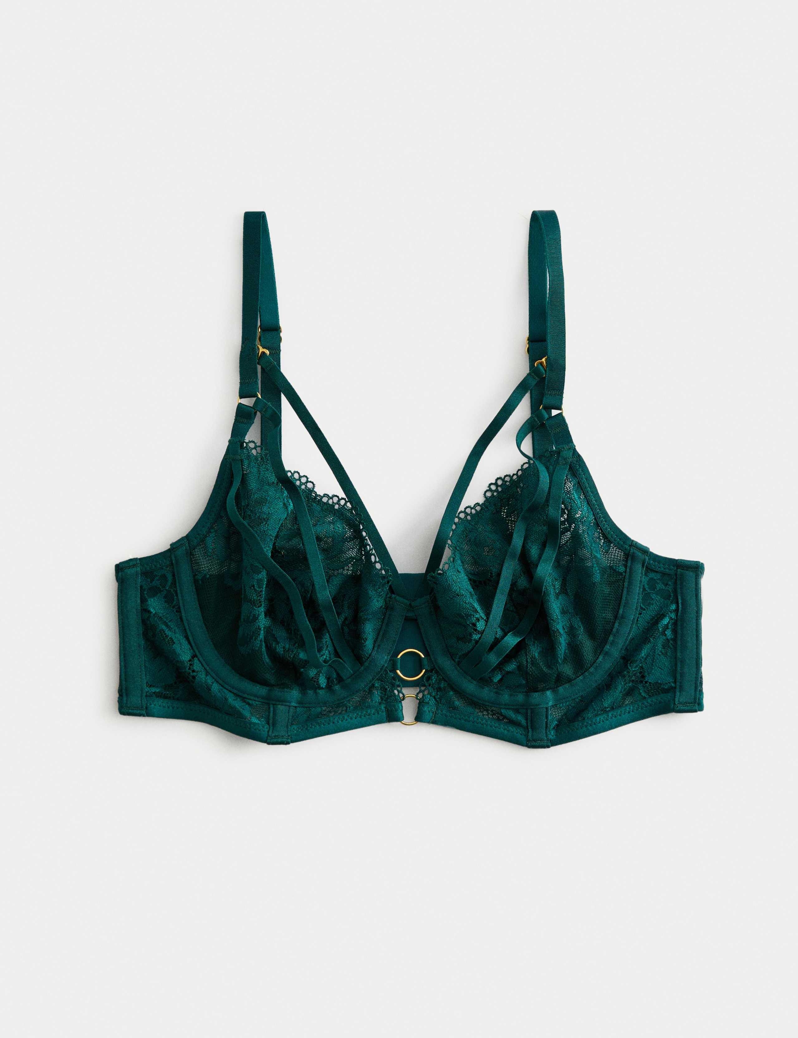 Vera Lace Wired Longline Balcony Bra (A-E)