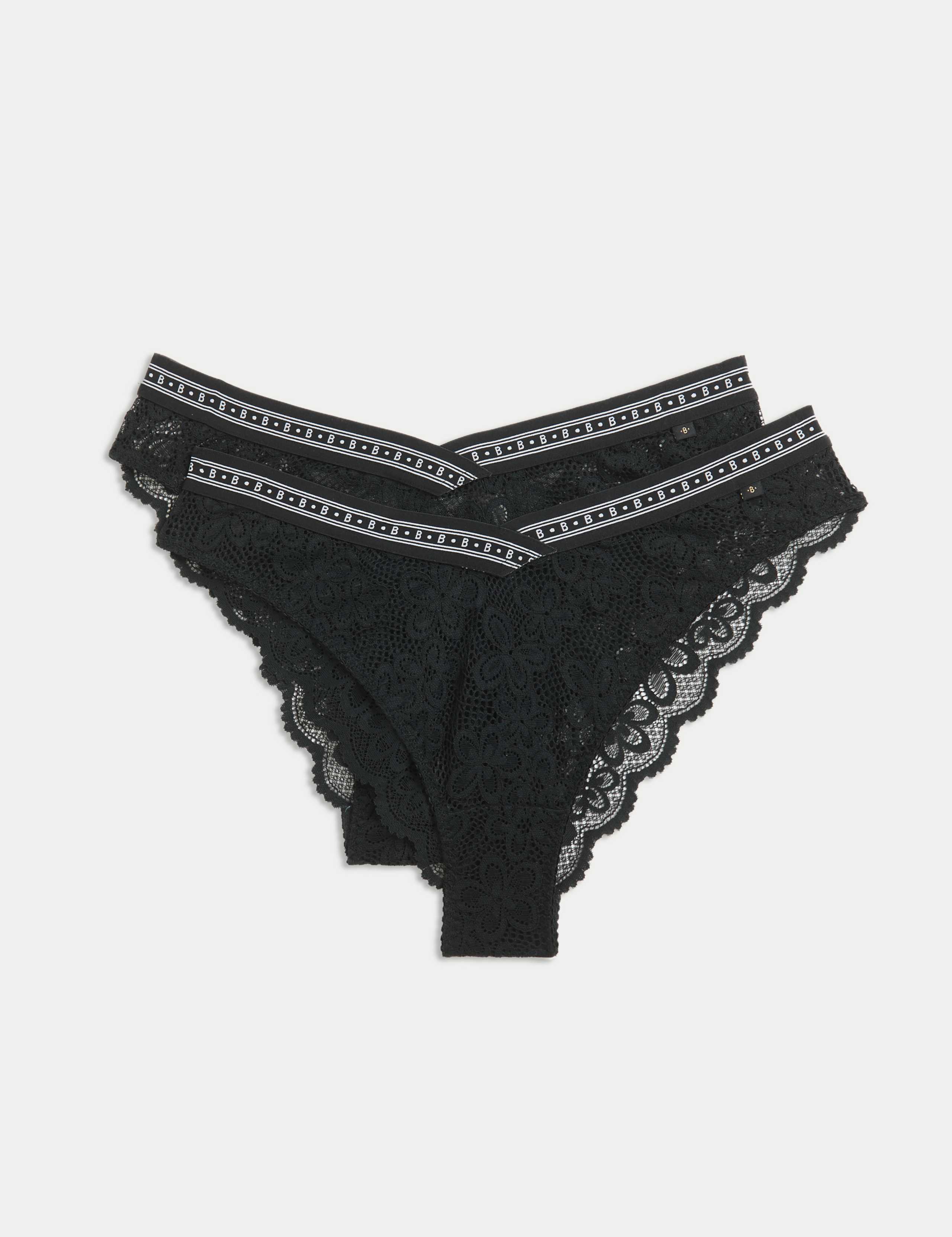 2pk Cleo Lace Miami Brazilian Knickers