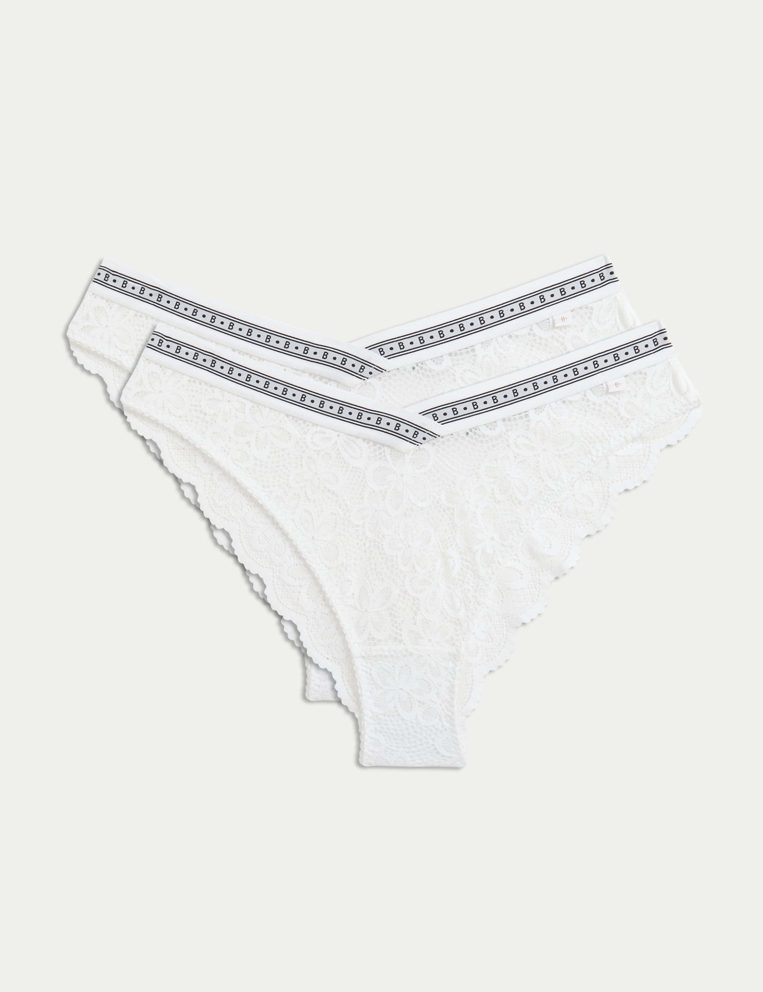 2pk Cleo Lace Miami Brazilian Knickers