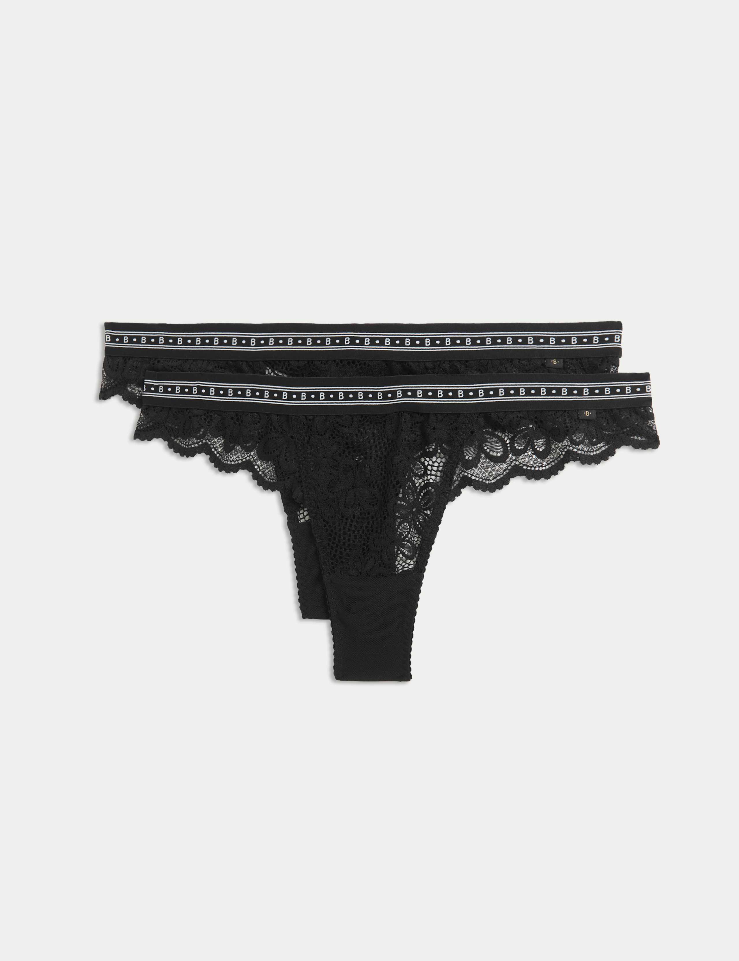 2pk Cleo Lace Thongs