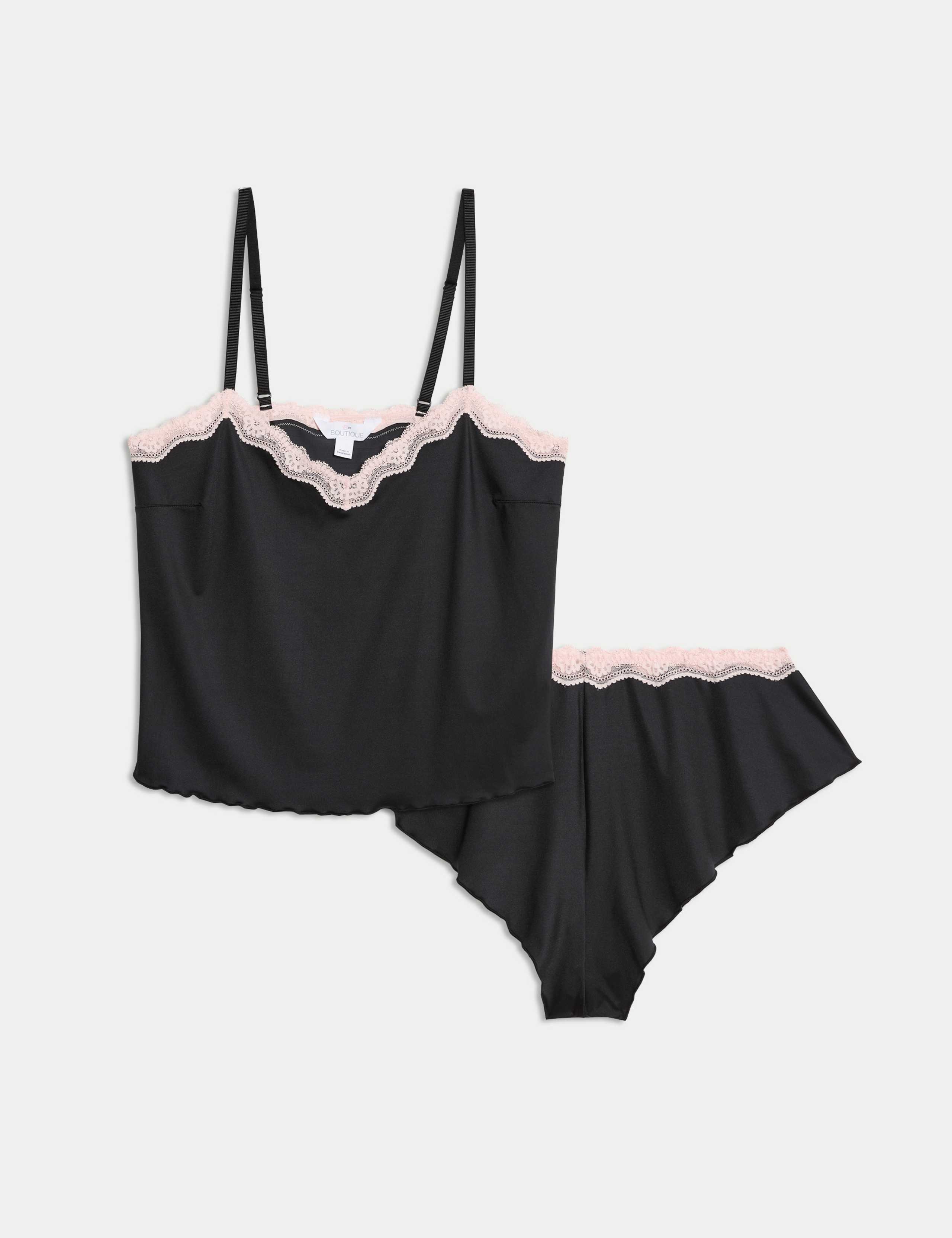 Micro & Lace Cami Set