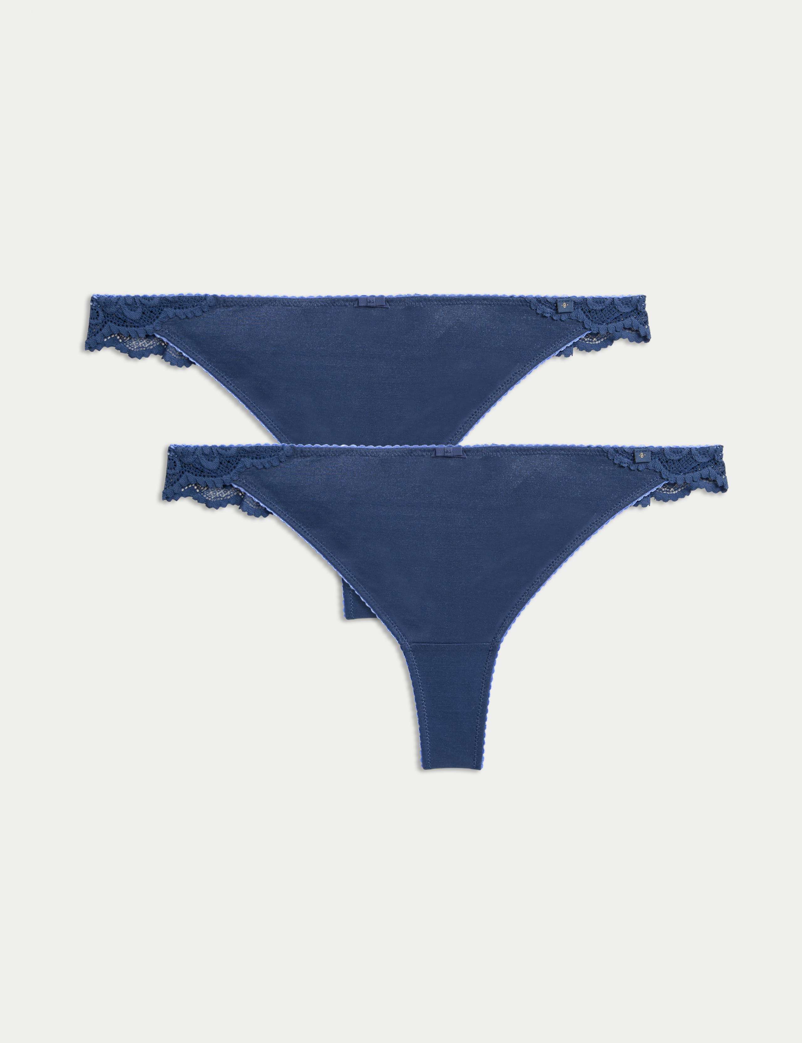 2pk Hanna Glossie Microfibre Thongs