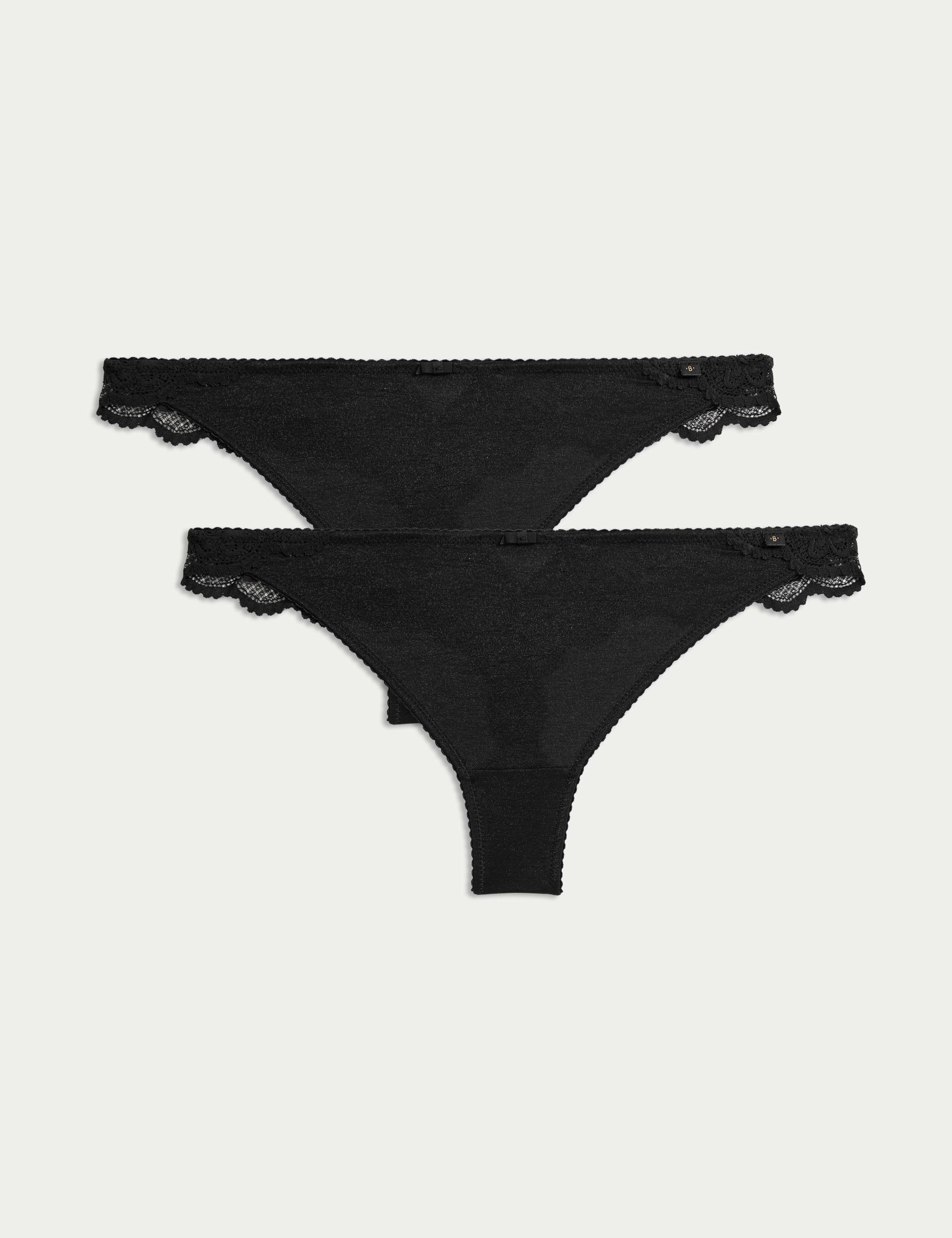 2pk Hanna Glossie Microfibre Thongs