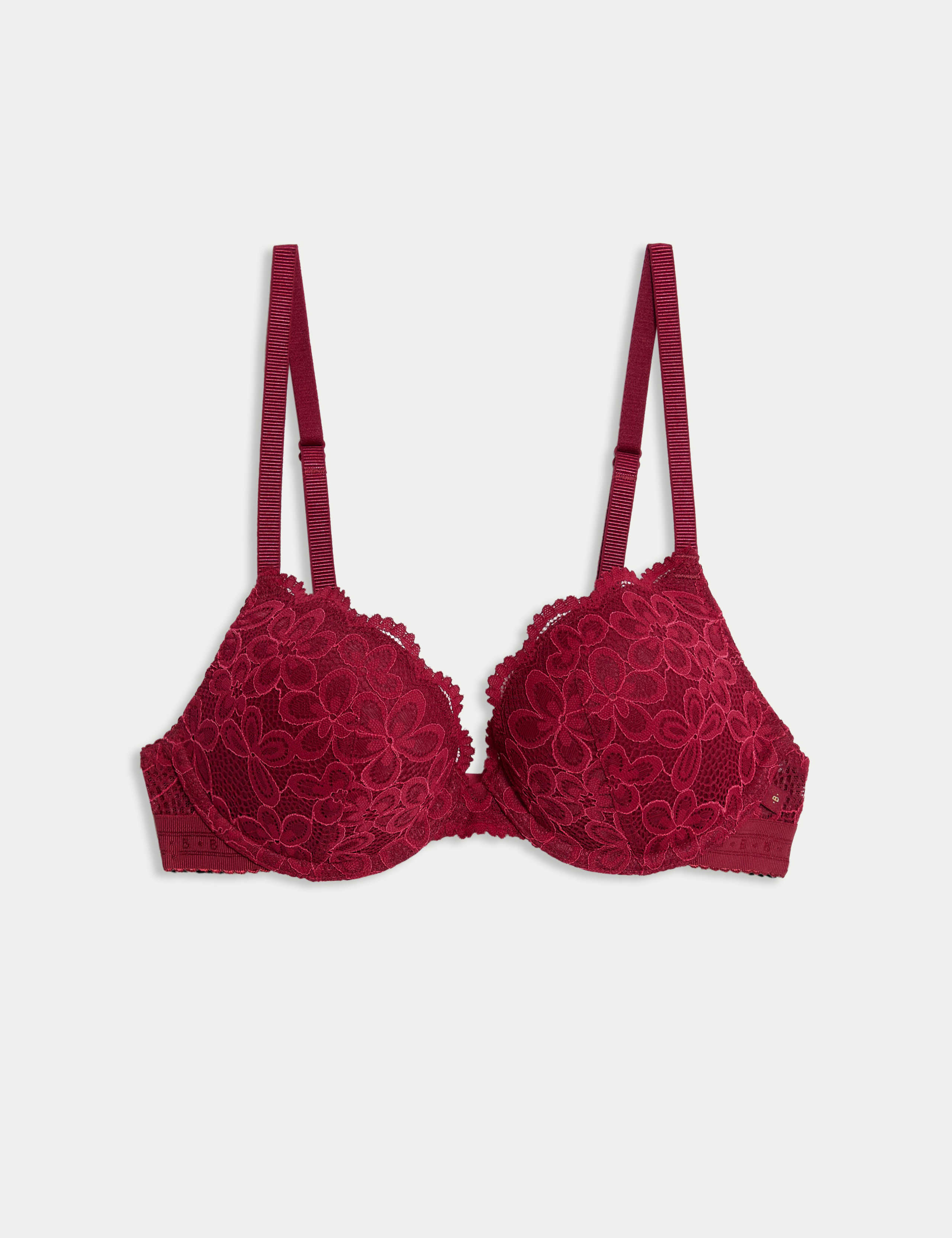 Cleo Lace Wired Push-Up Plunge Bra (A-E)