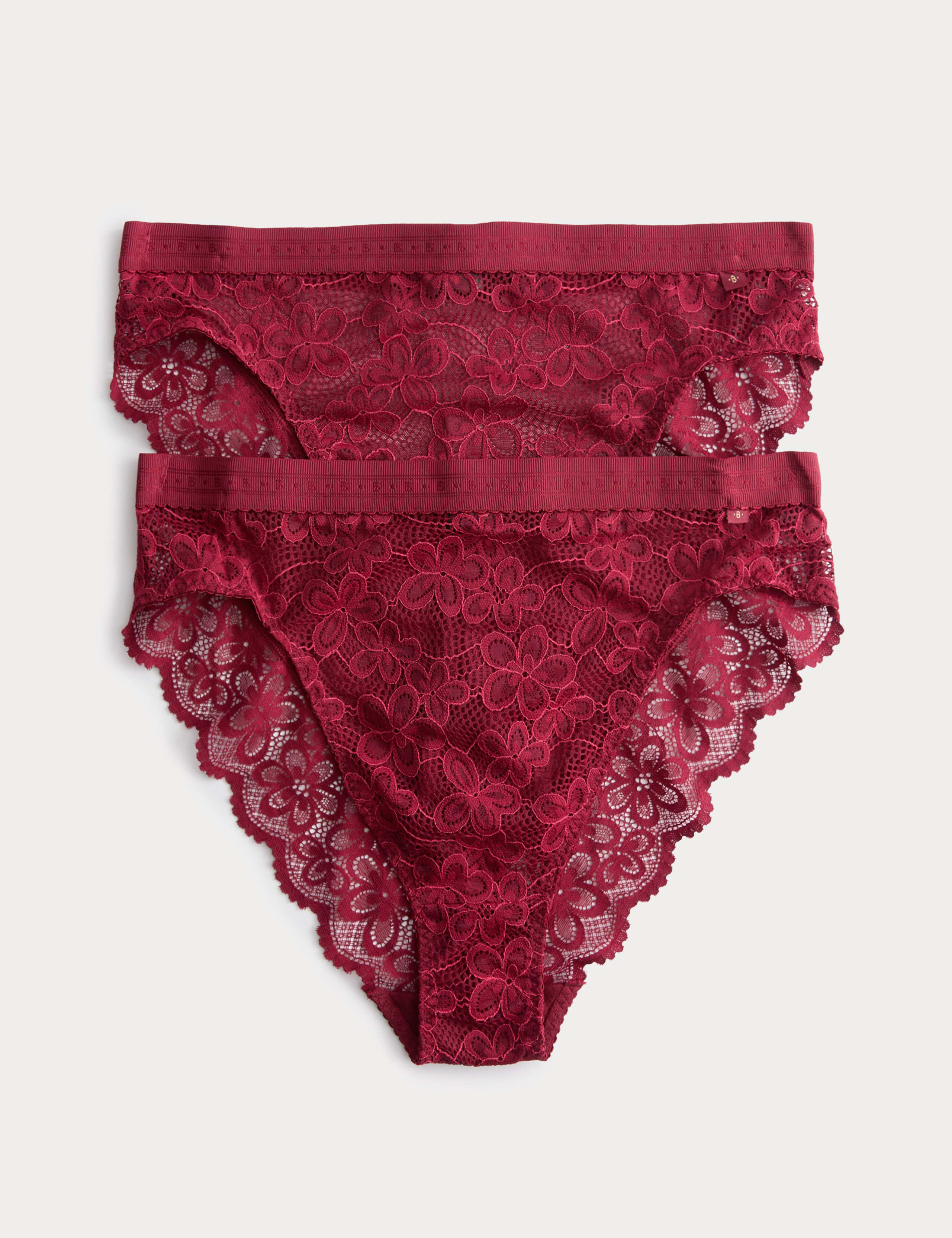 2pk Cleo High Waisted High Leg Knickers
