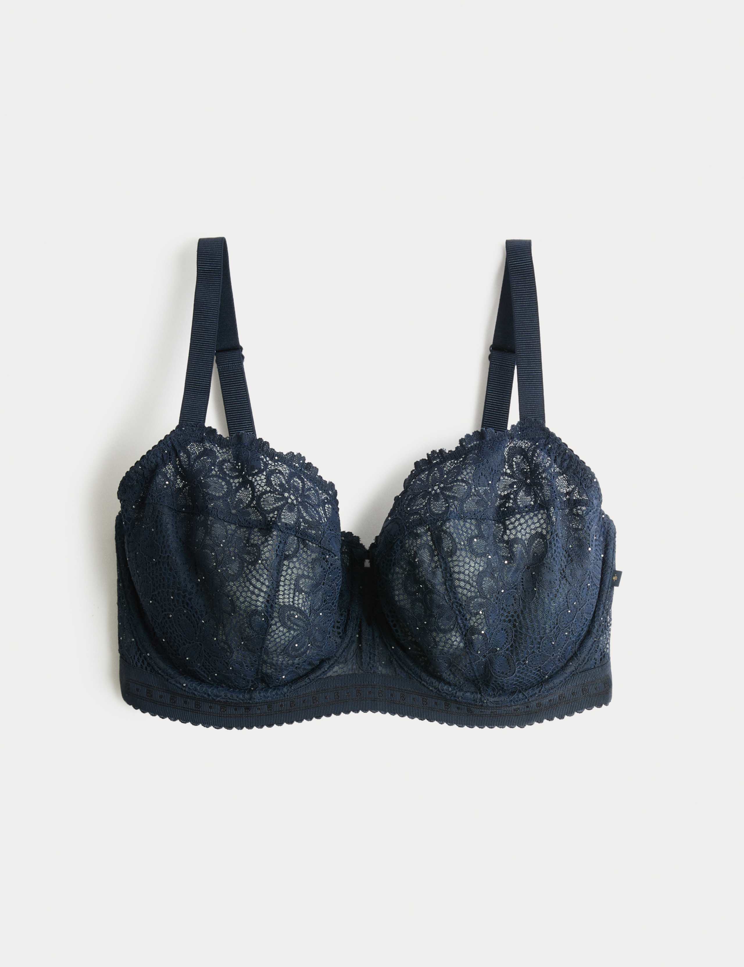 Cleo Sequin Lace Wired Balcony Bra