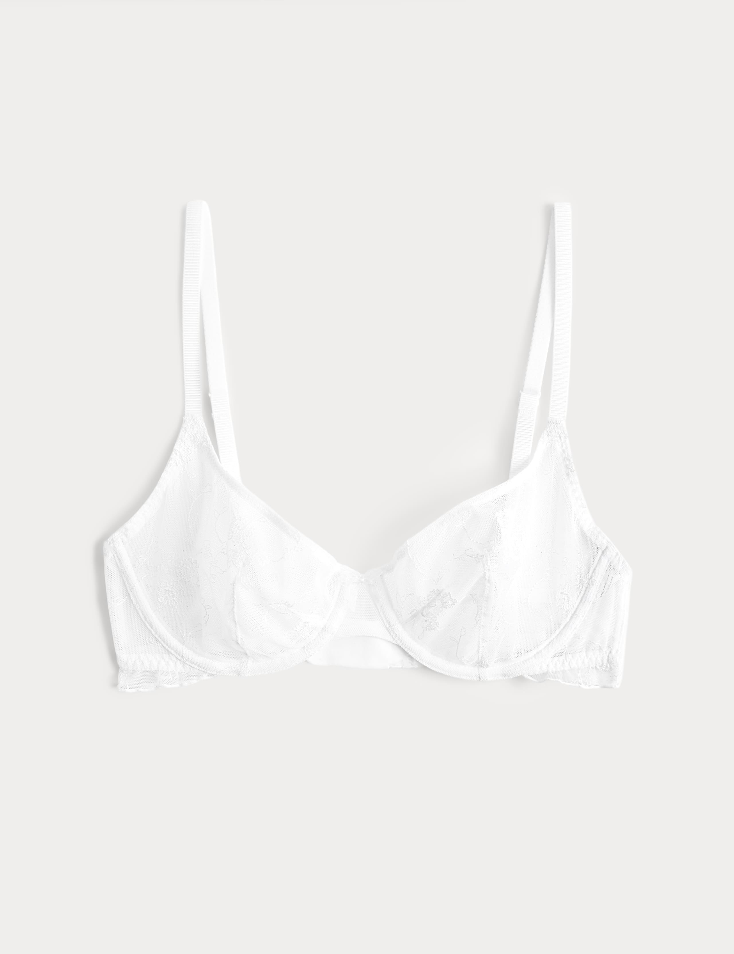 Helena Embroidery Wired Demi Cup Bra (A-E)