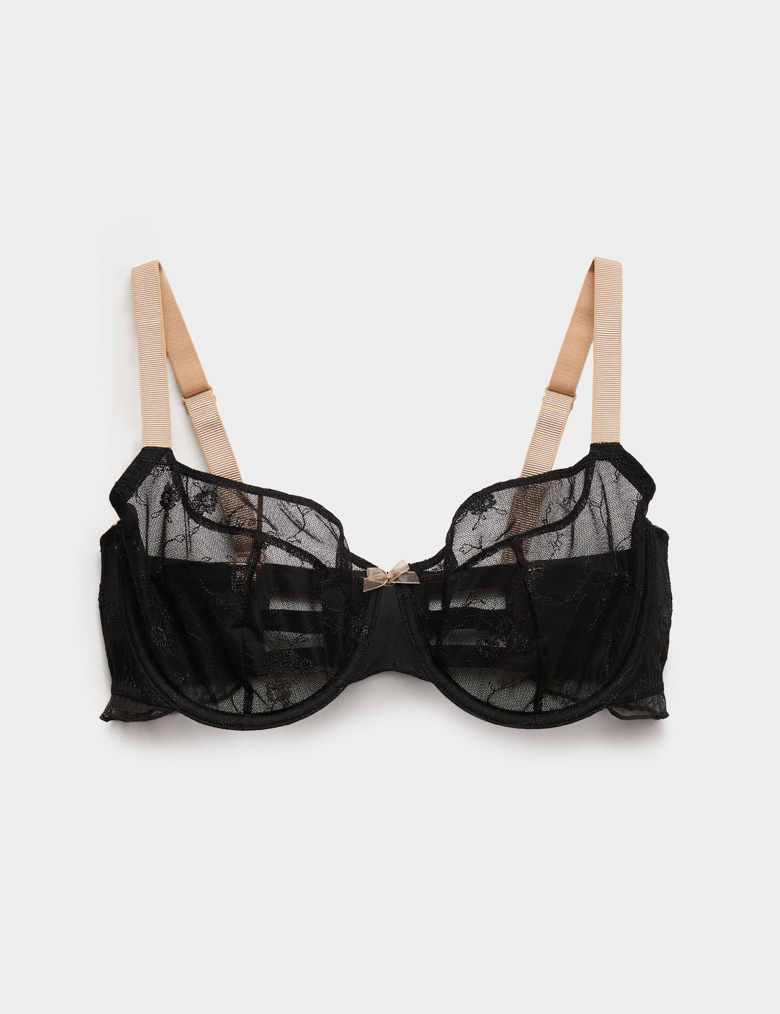 Helena Embroidery Wired Demi Cup Bra (F-H)