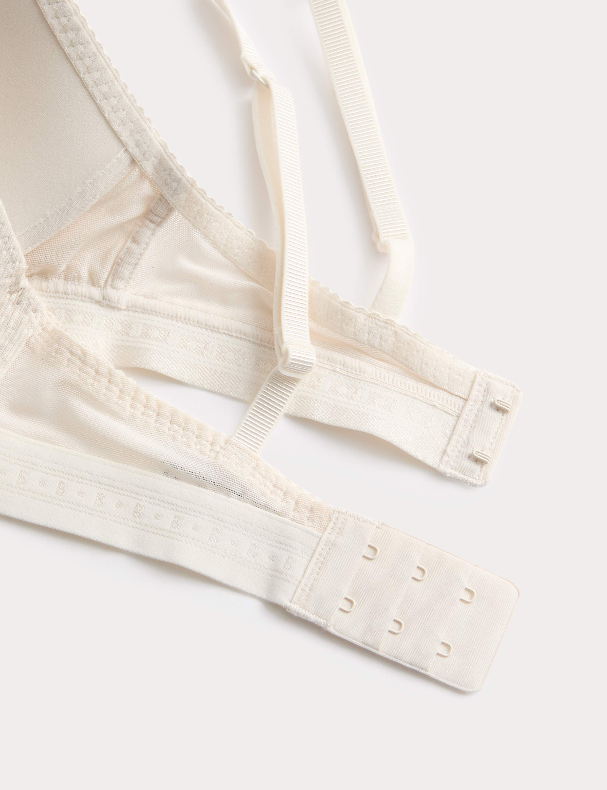 Lotta Cotton Blend Rib Non Wired Plunge Bra Set A-E 6 of 6