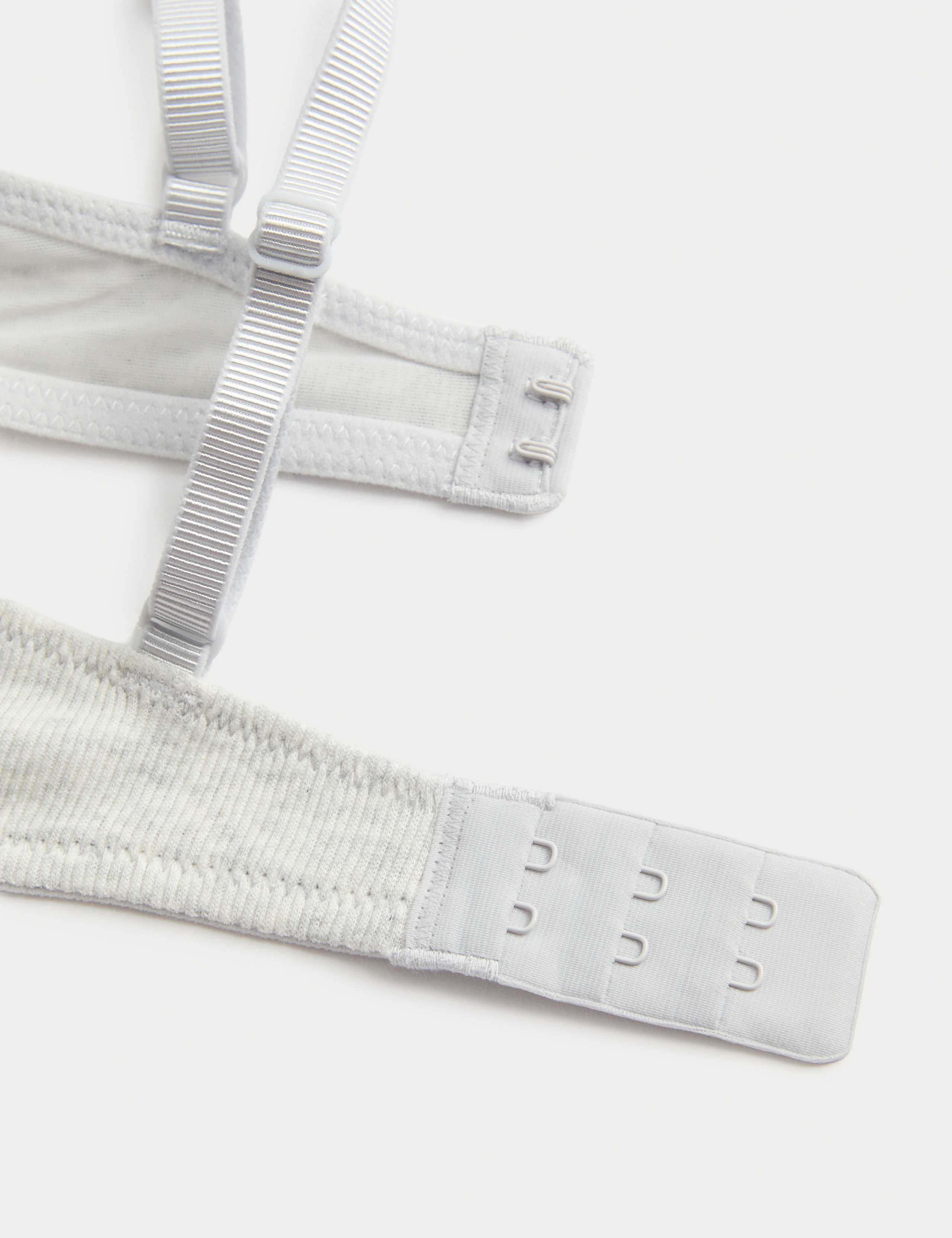 Juni Cotton Rib Wired Push-Up Plunge Bra Set A-E 6 of 6