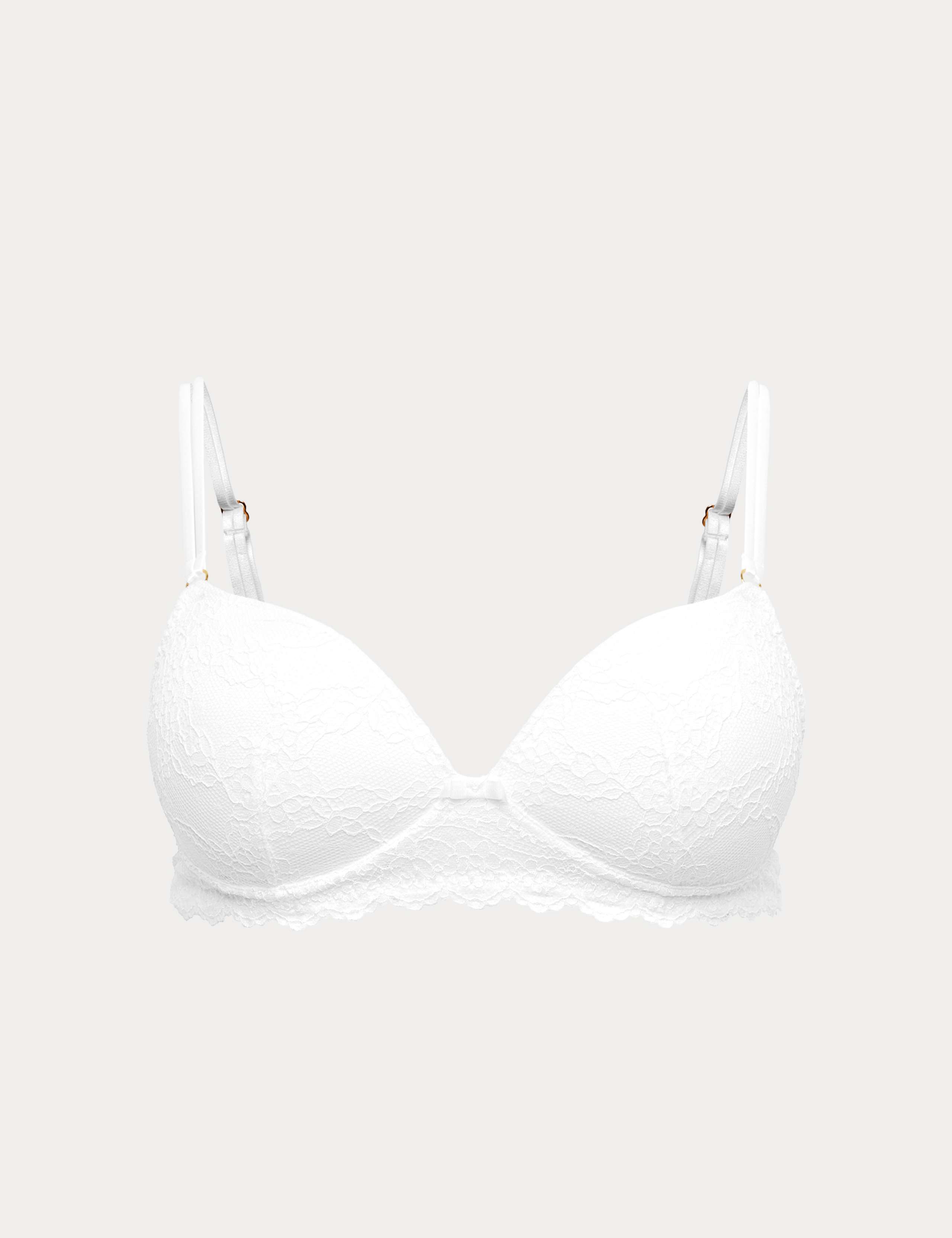 Ida Lace Non Wired Push-Up Plunge Bra (A-E)