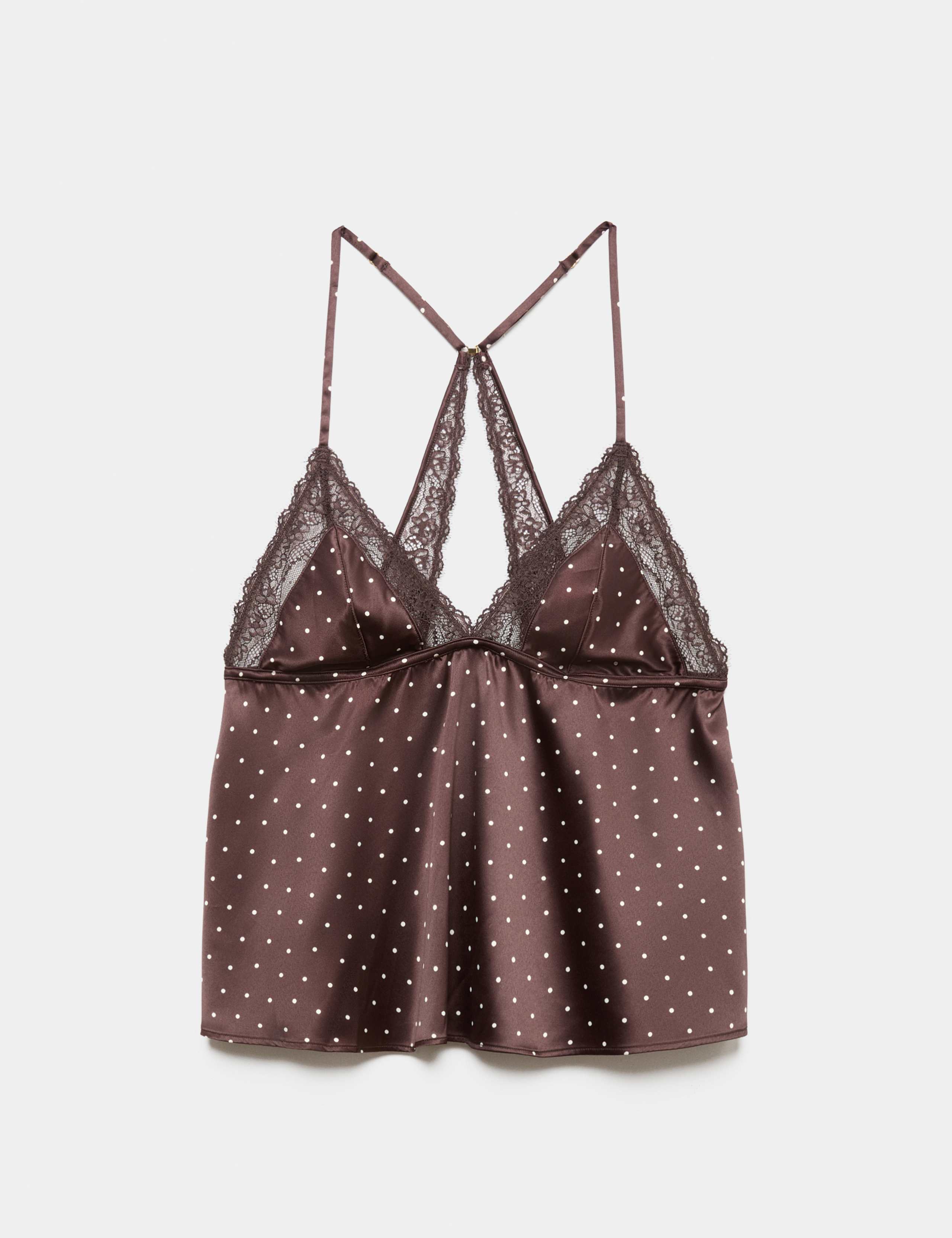 Satin Spot Lace Cami