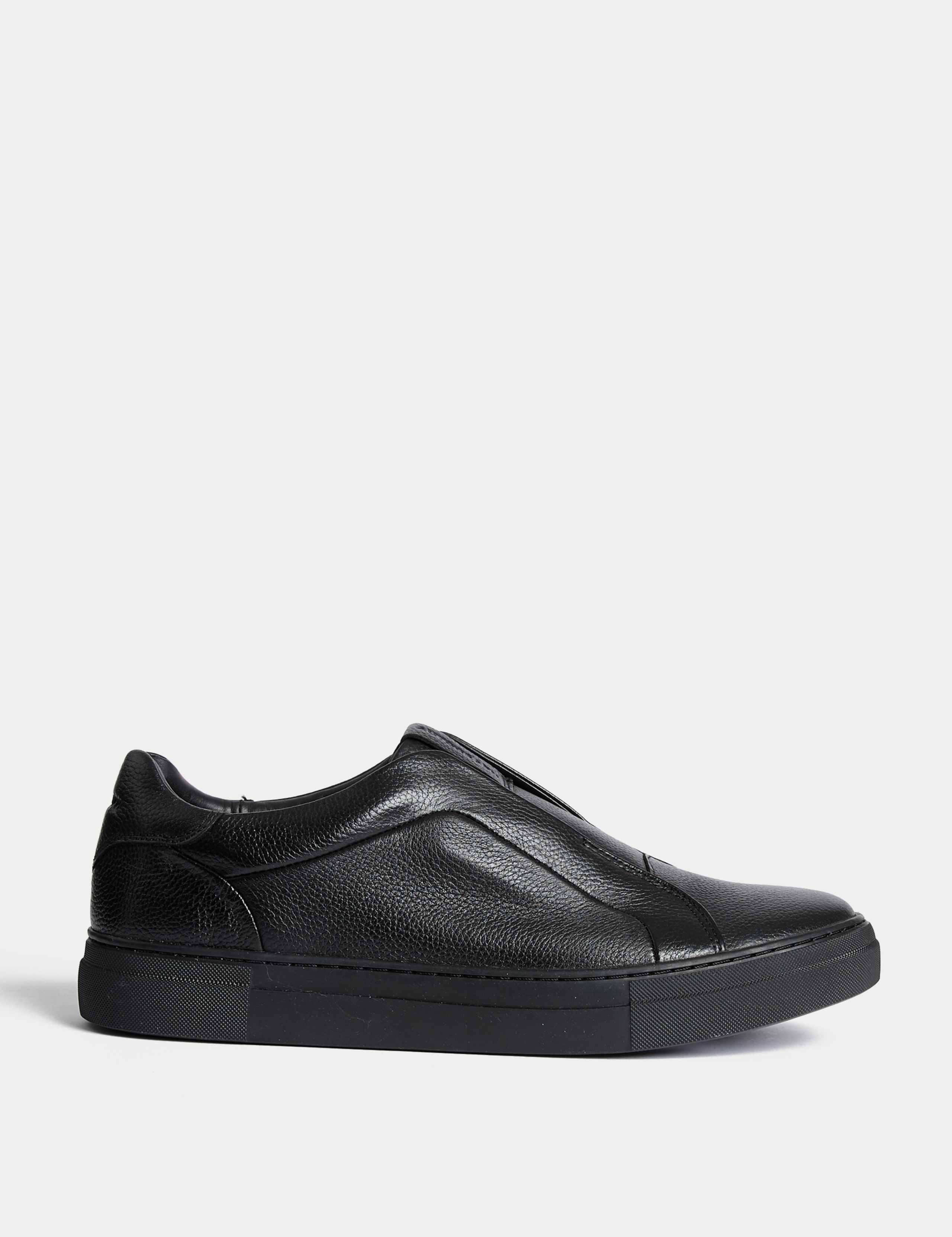 Leather Slip-On Trainers with Freshfeet™
