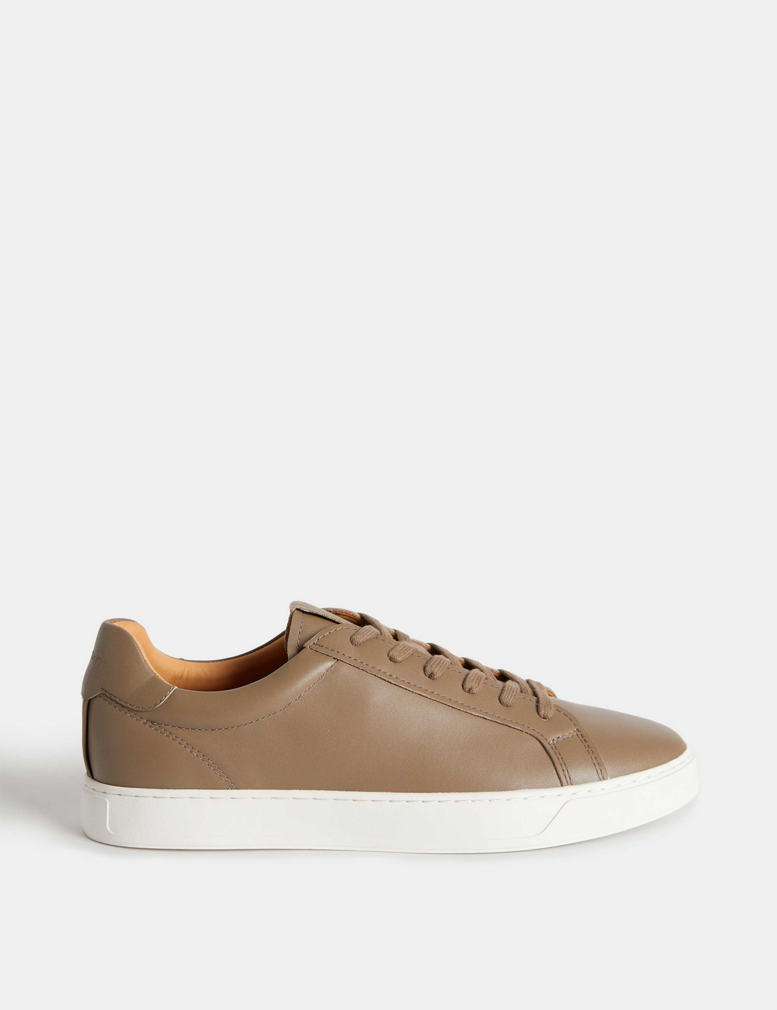 Leather Lace-Up Trainers