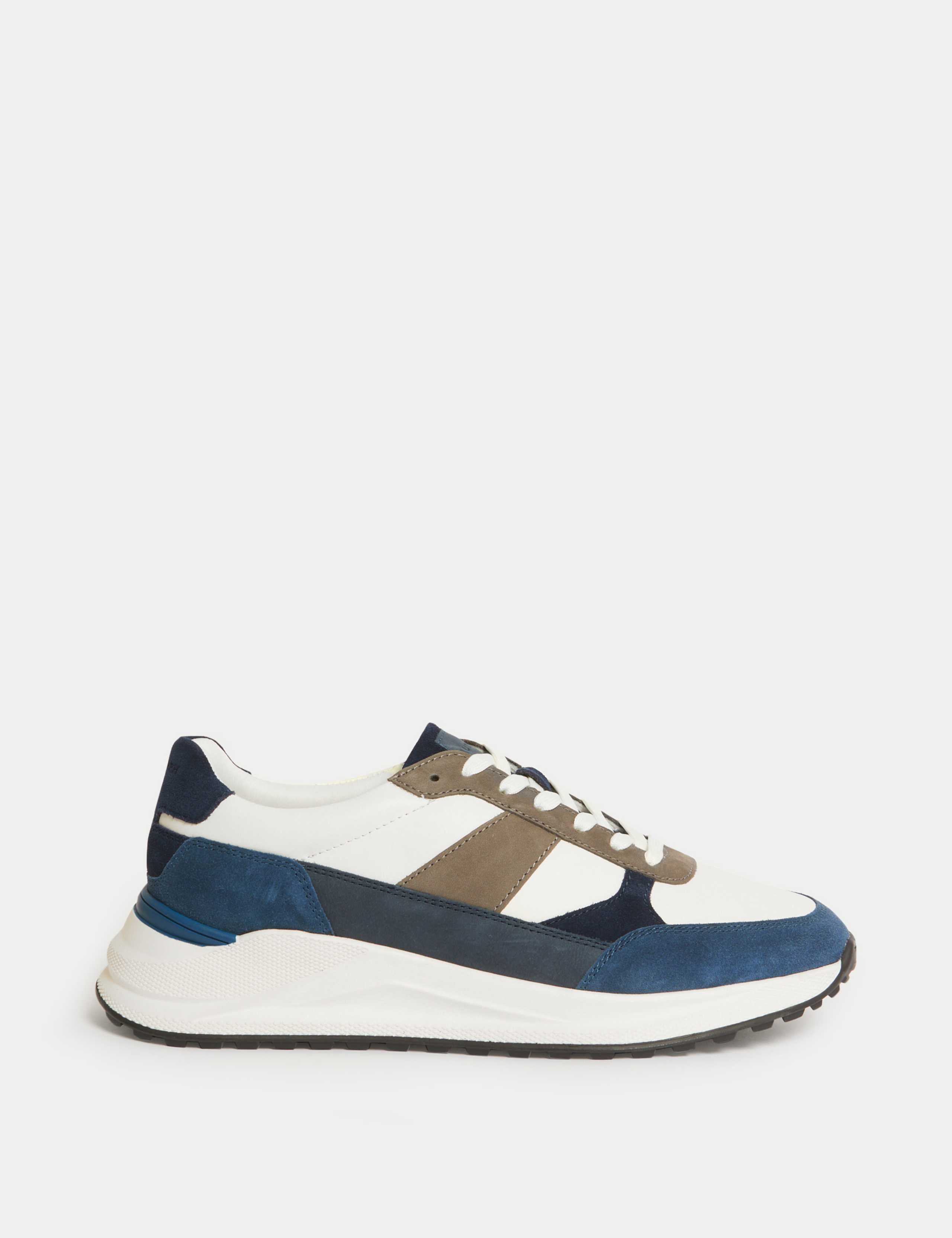 Leather Lace Up Trainers