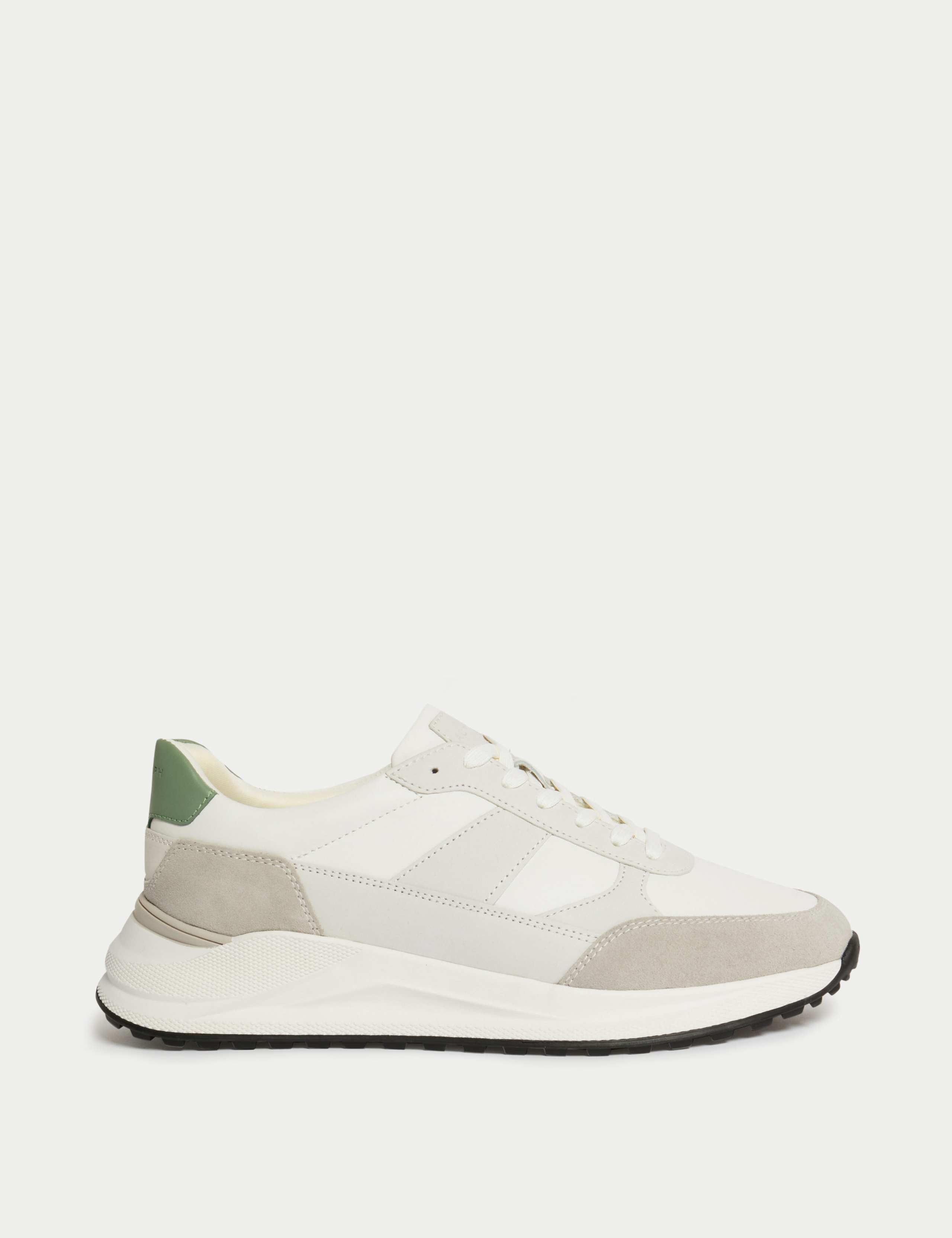 Leather Lace Up Trainers
