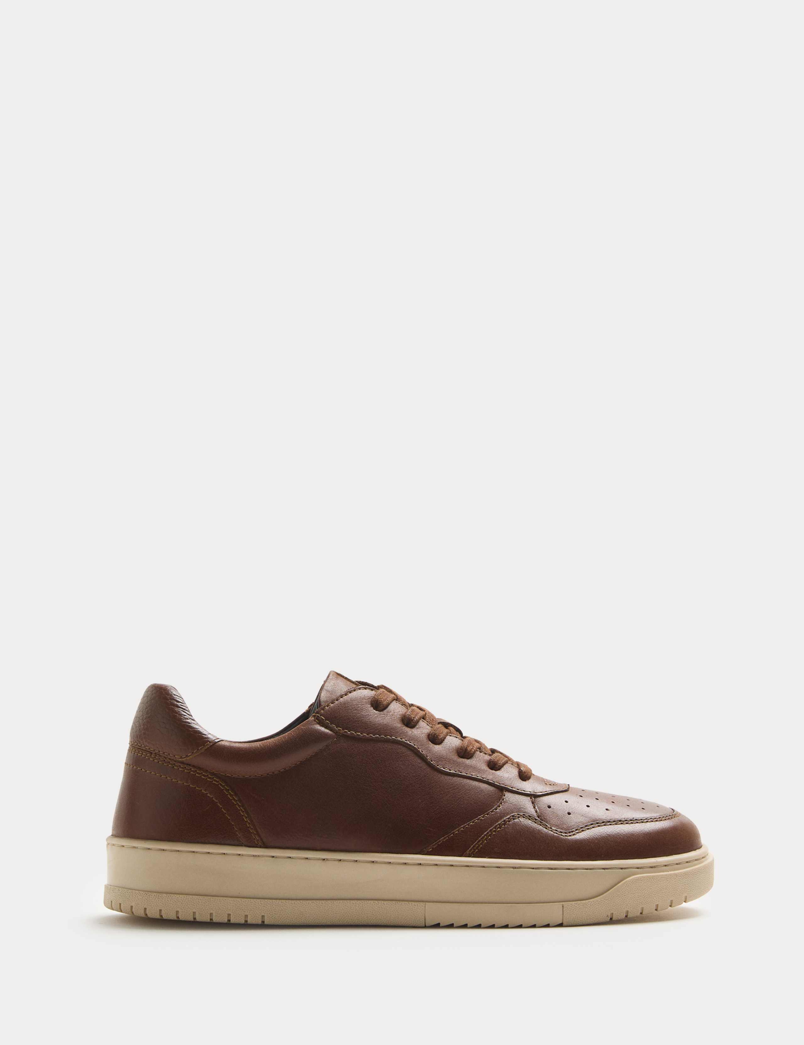 Leather Lace up Trainers