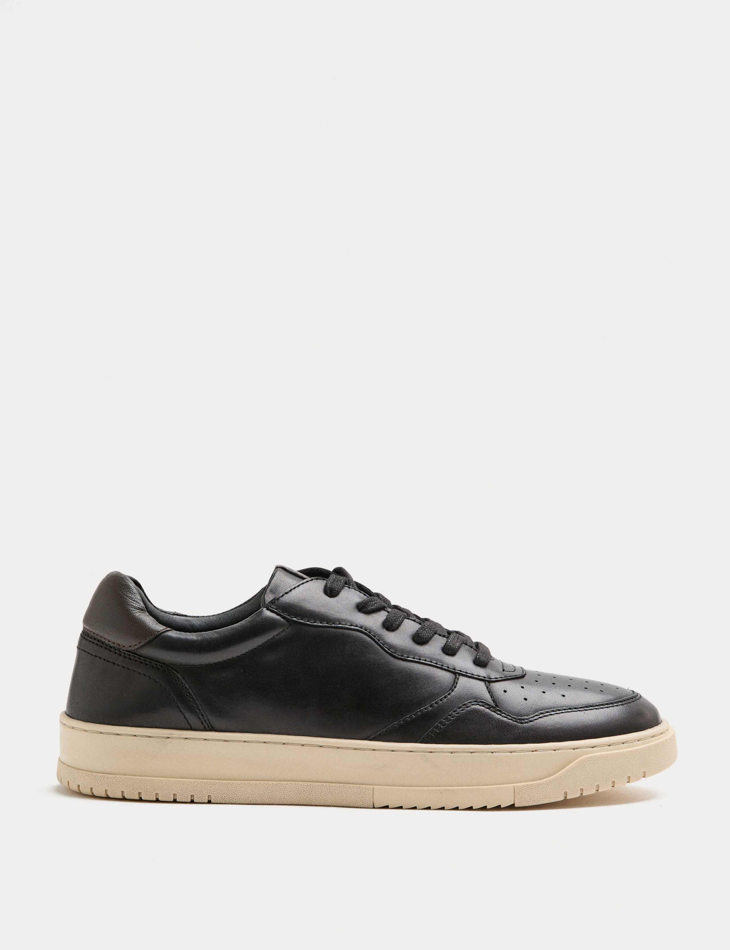 Leather Lace up Trainers