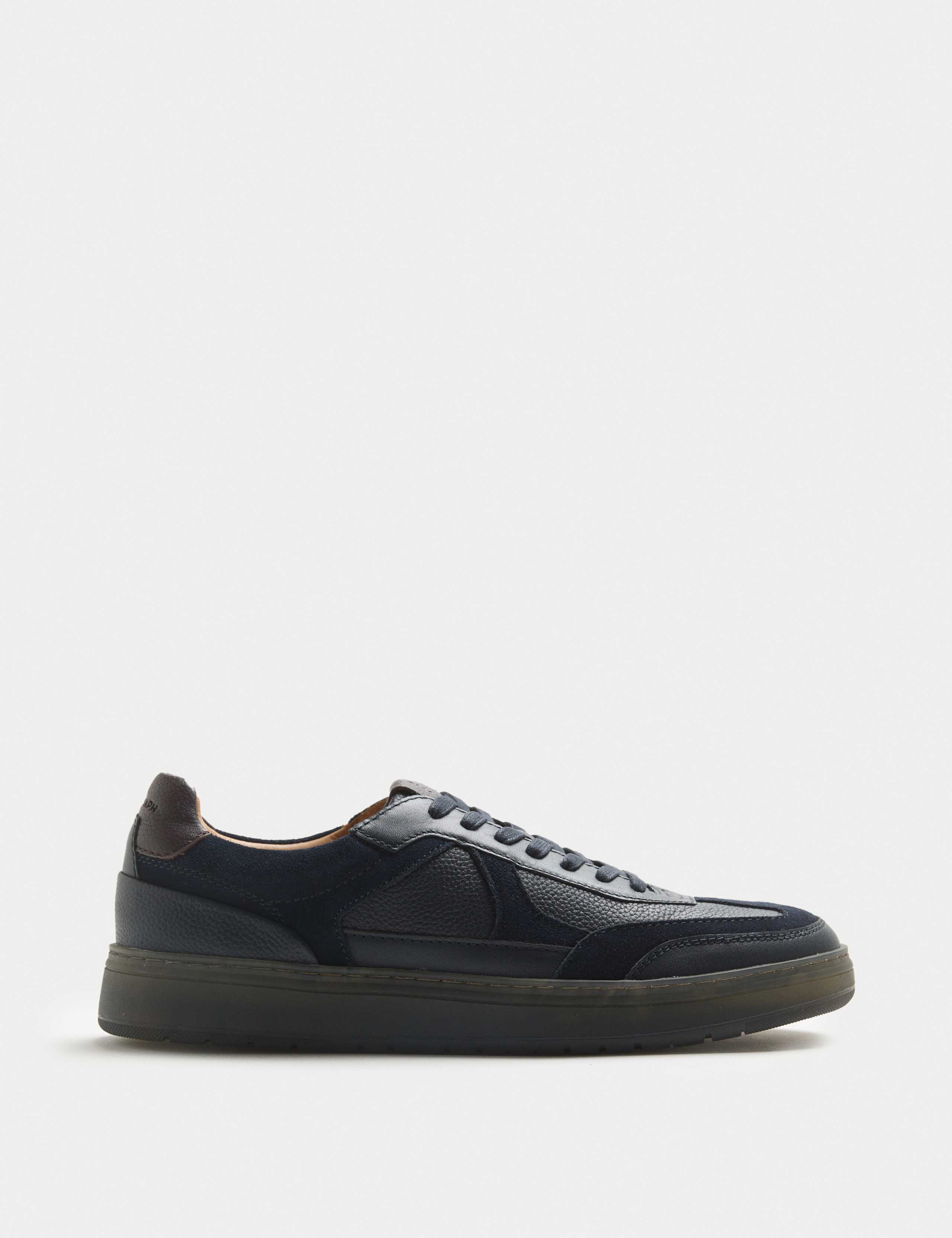 Leather Lace Up Cupsole Trainers