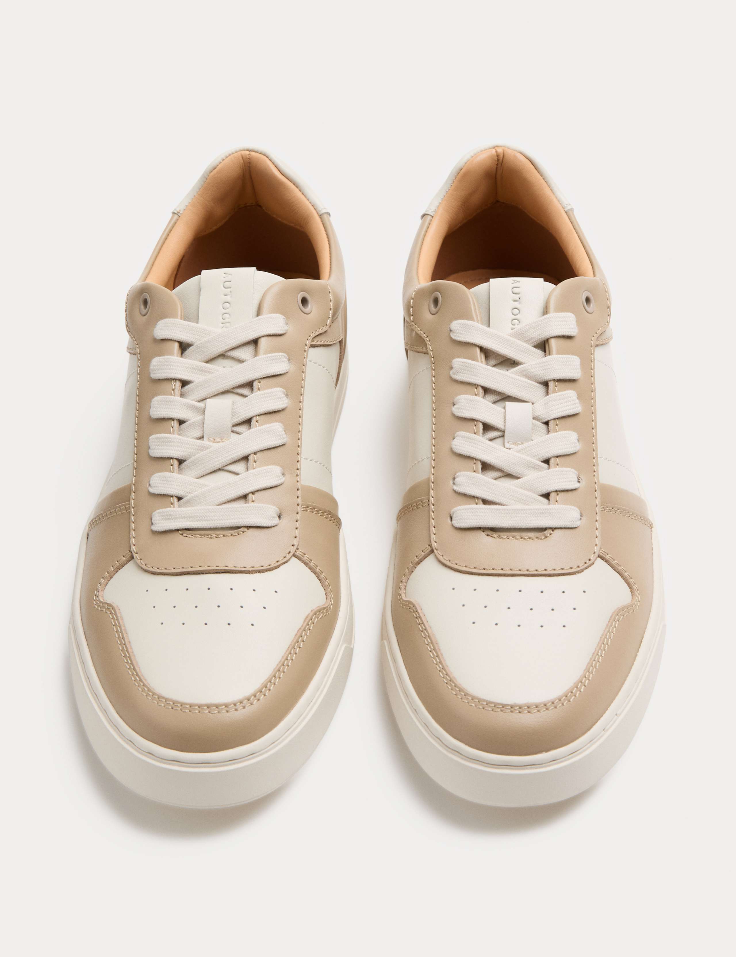 Leather Colour Block Trainers