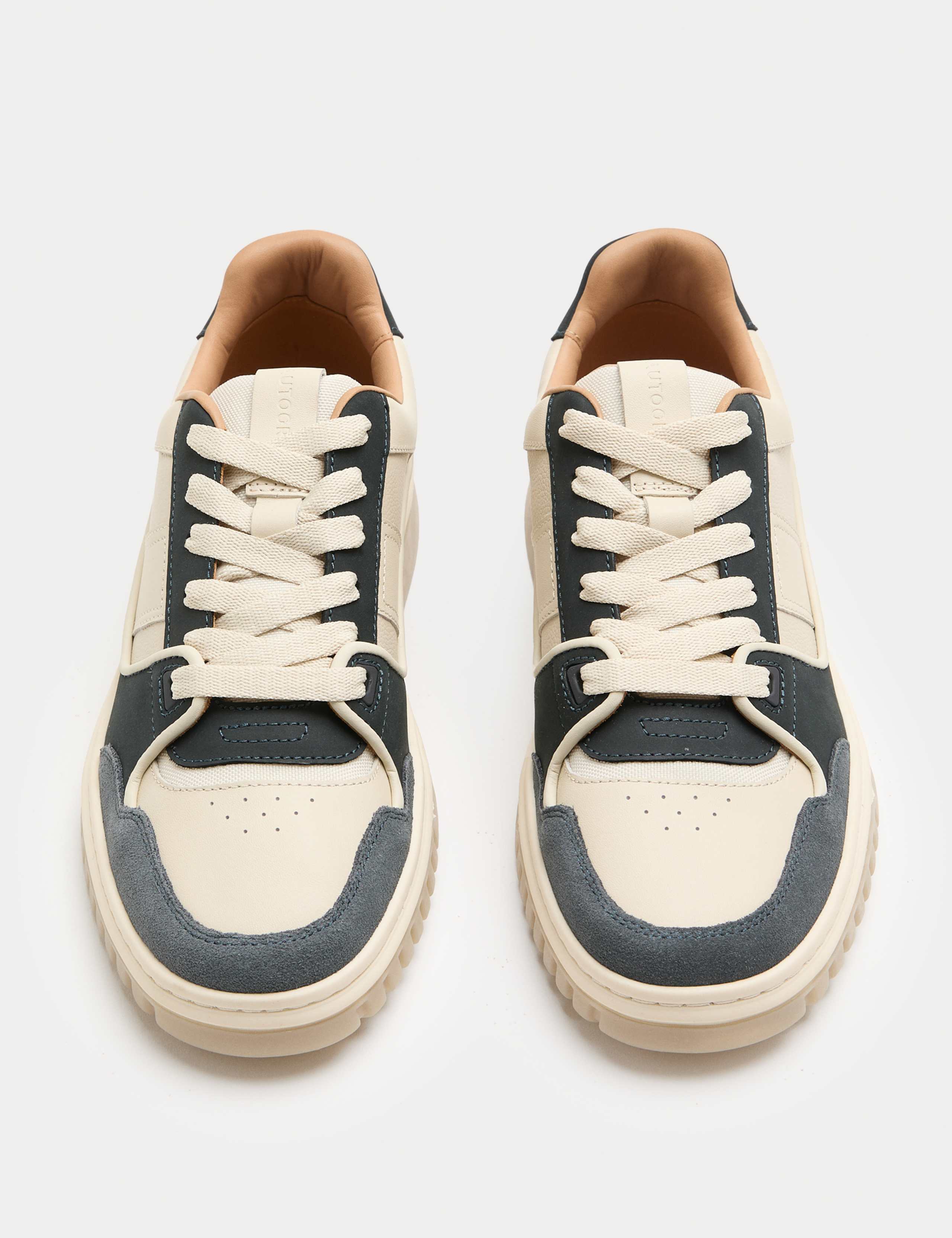 Leather Lace Up Skate Trainers