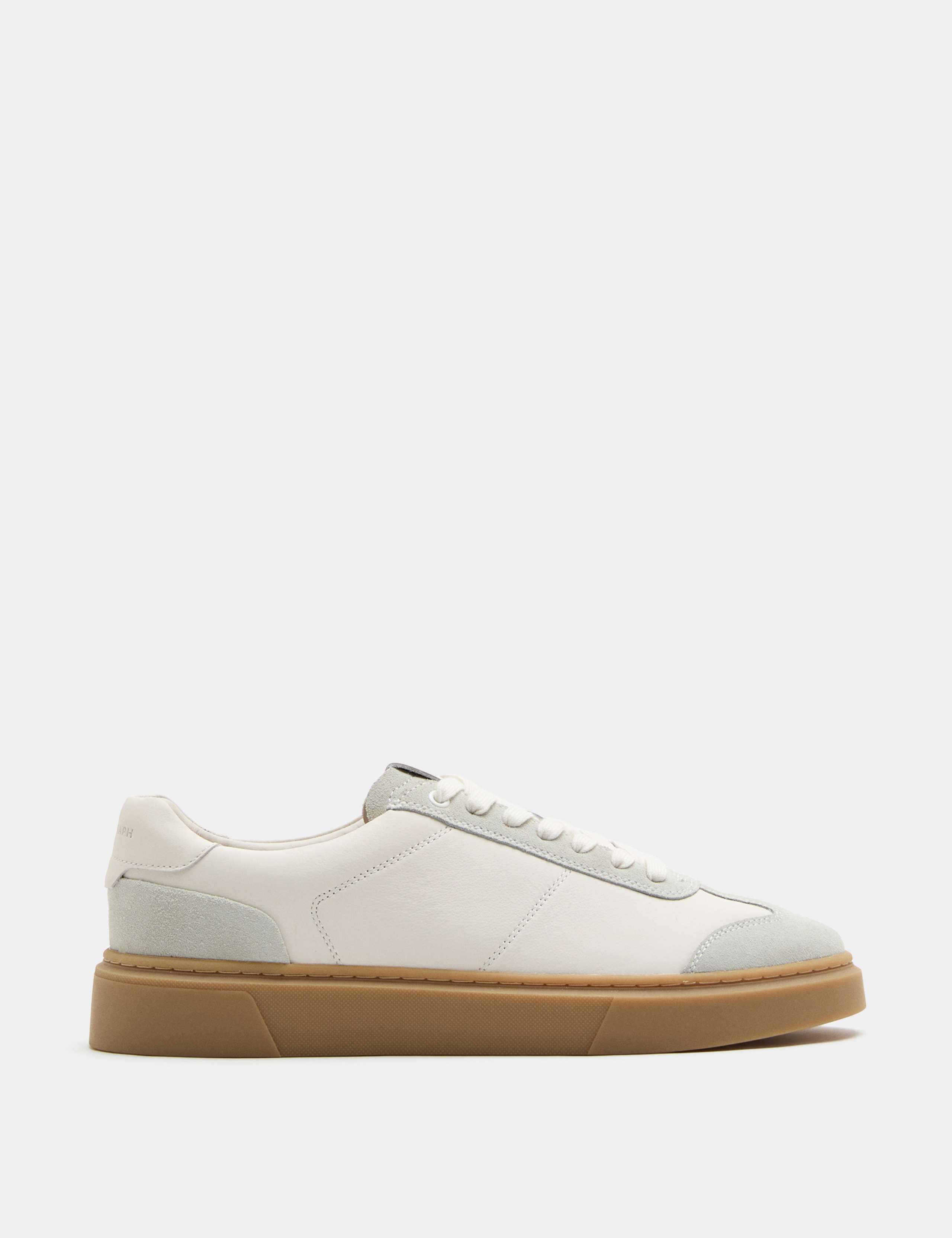 Leather T-Toe Cupsole Trainers