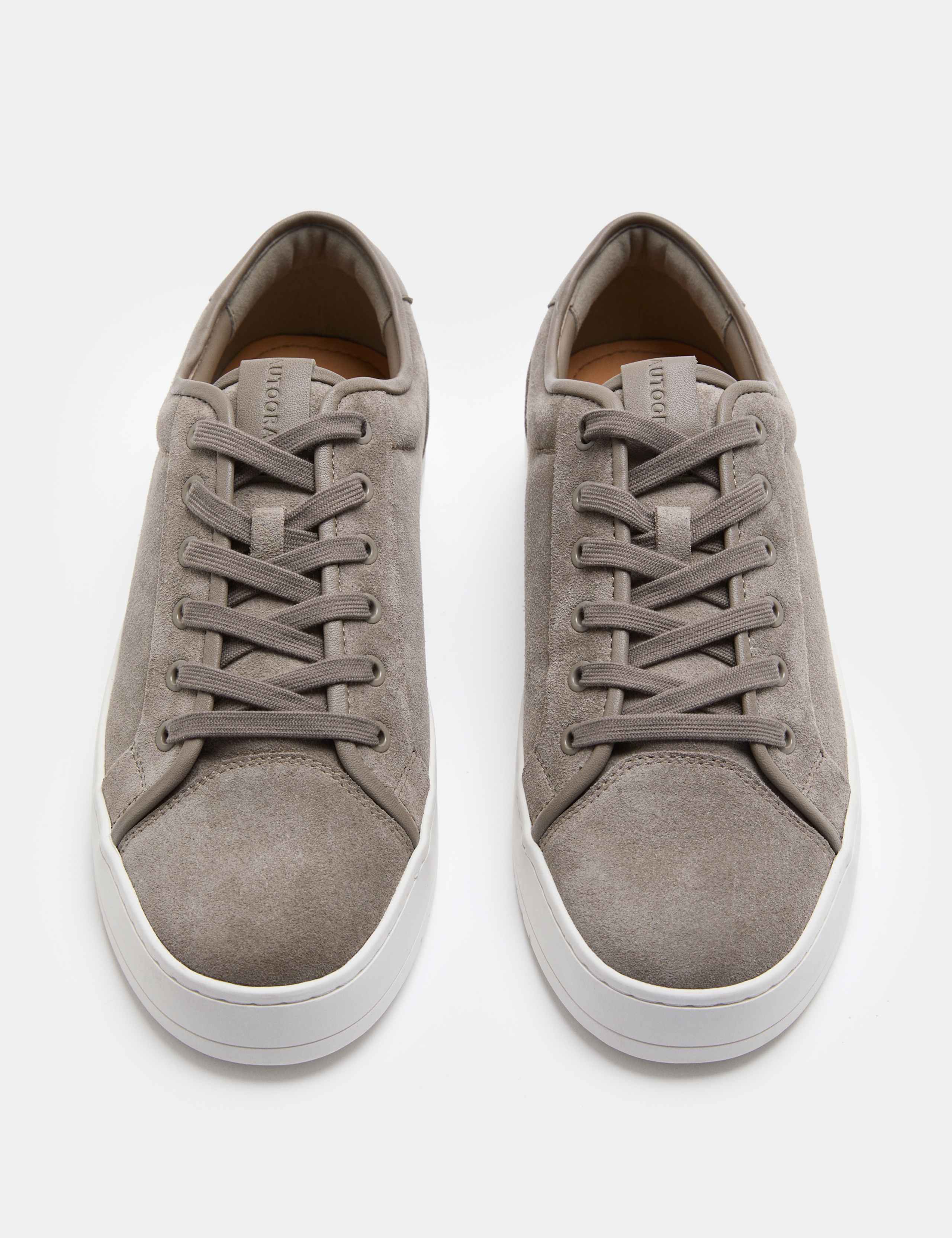 Binding Cupsole Lace Up Leather Trainers
