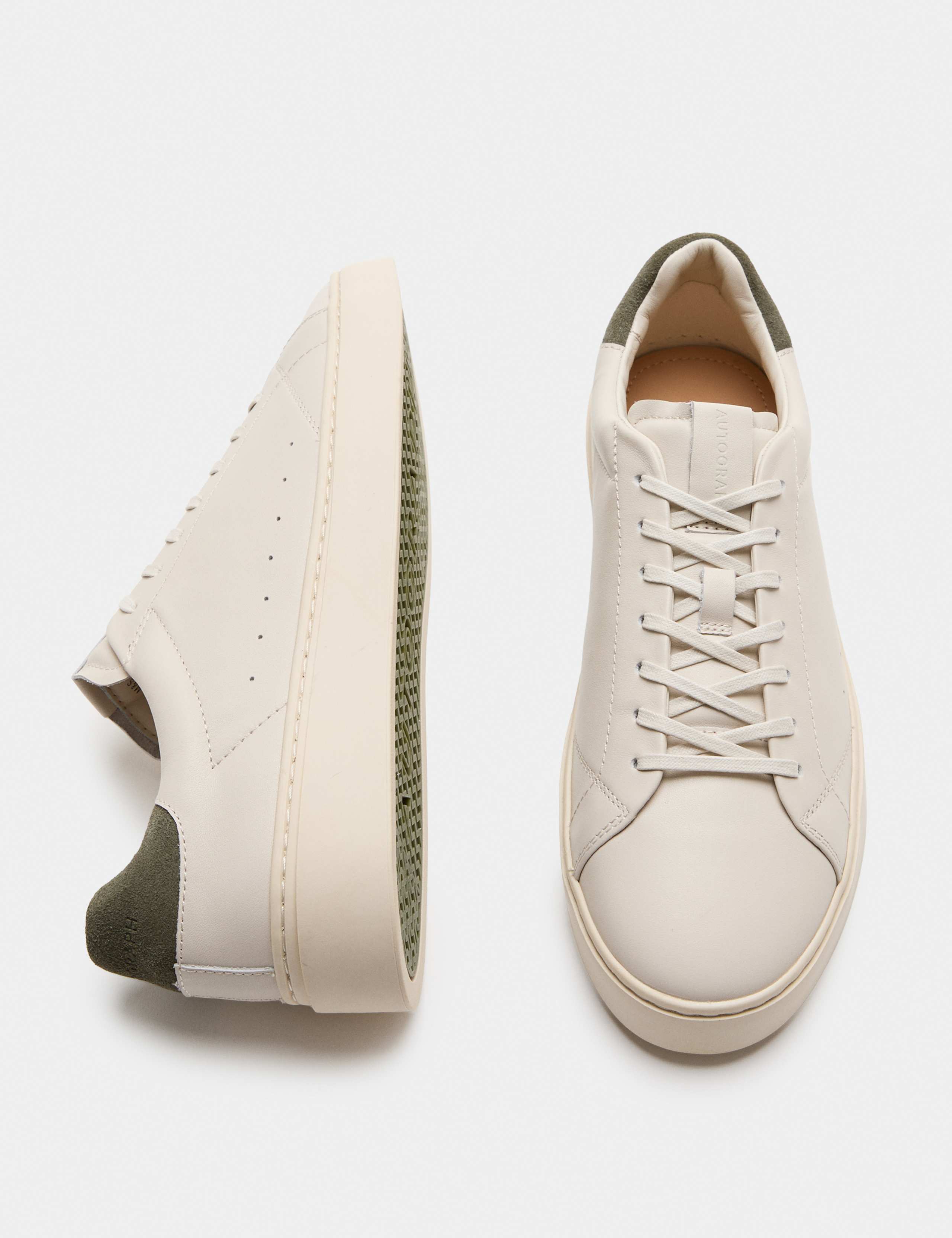 Leather Lace Up Cupsole Trainers