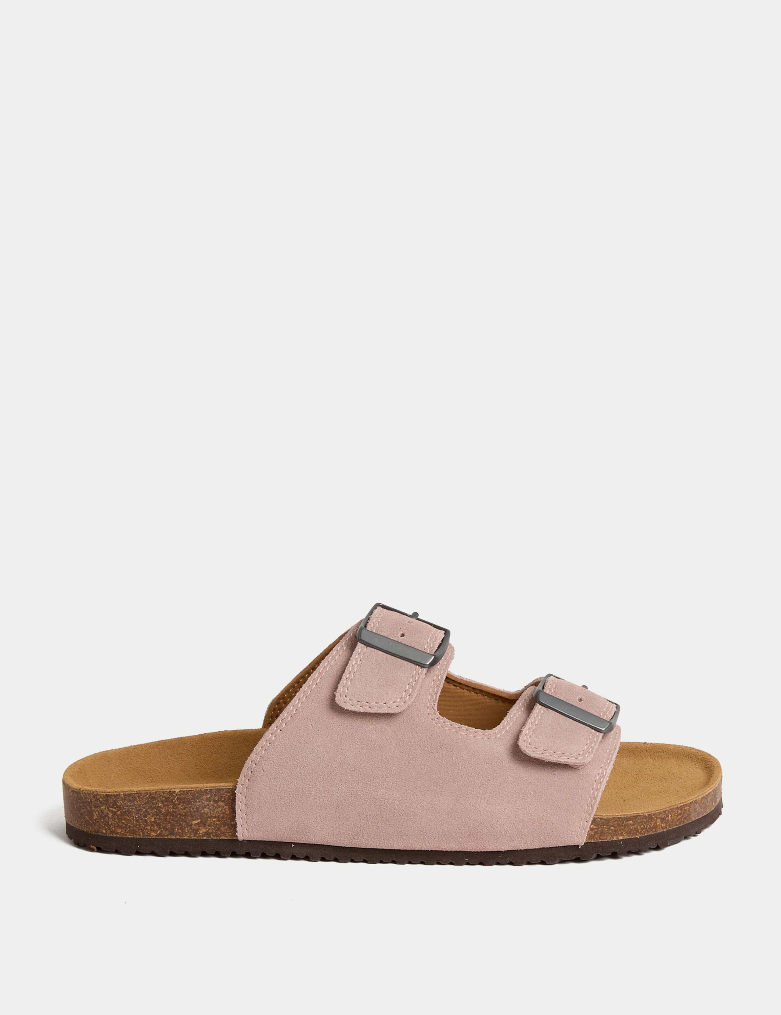Suede Slip-On Corkbed Sandals