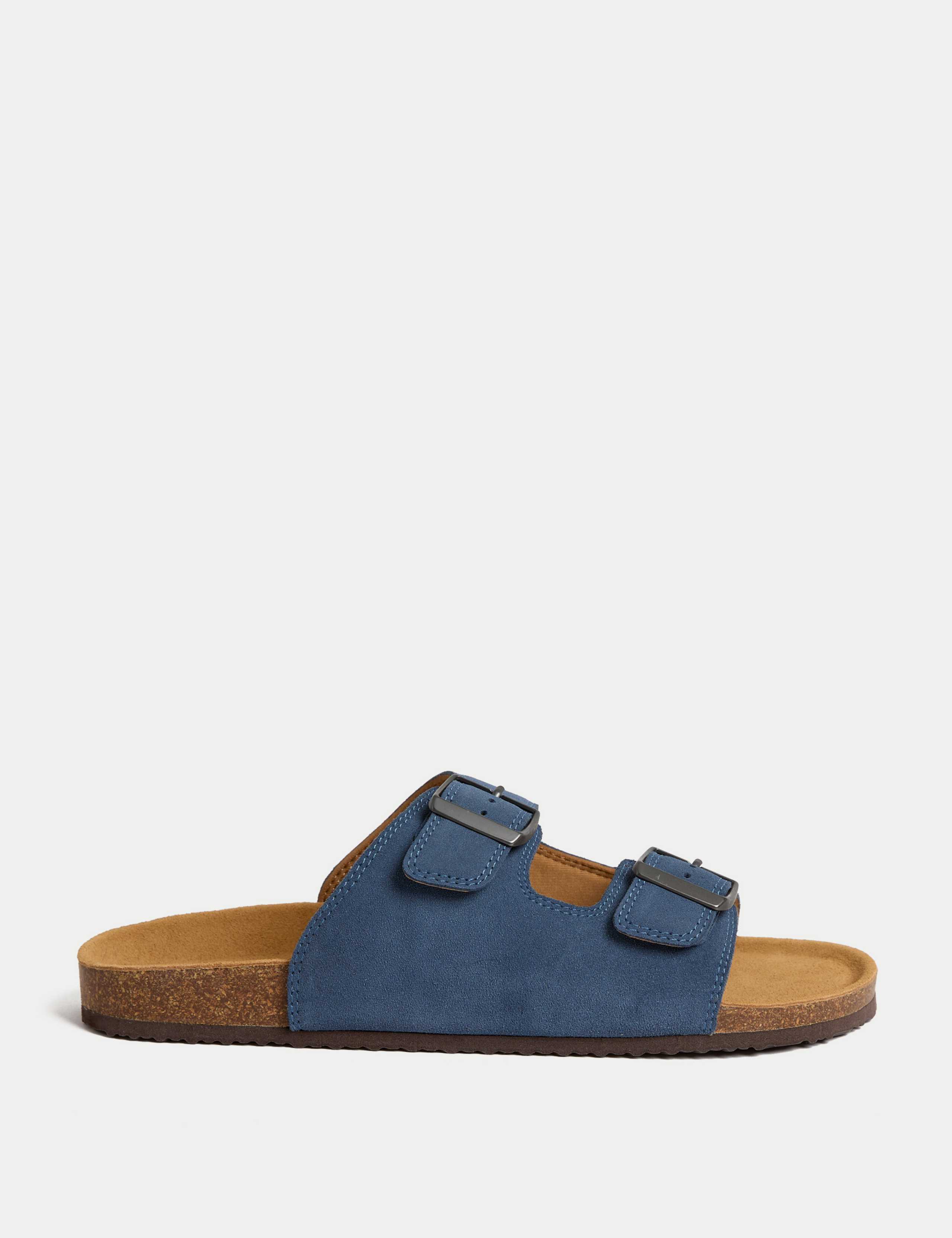 Suede Slip-On Corkbed Sandals