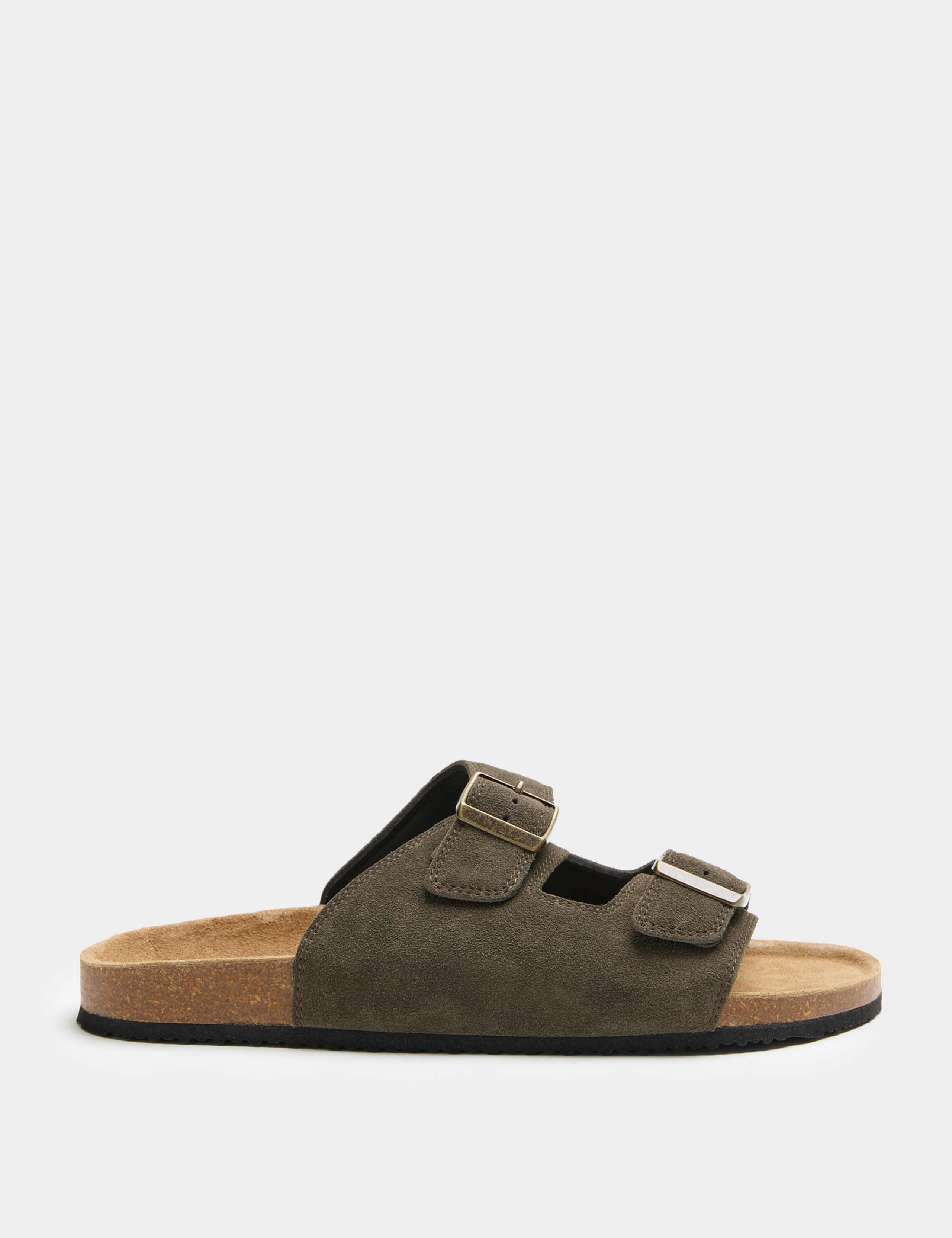 Suede Slip-On Corkbed Sandals