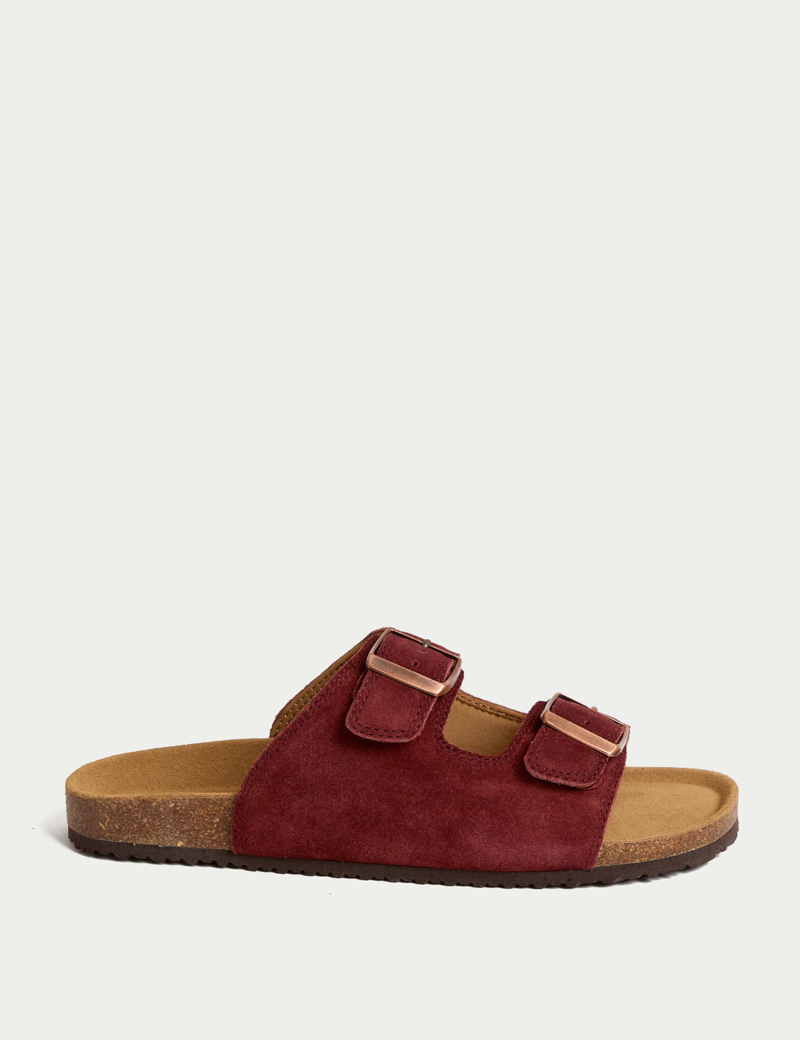 Suede Slip-On Corkbed Sandals