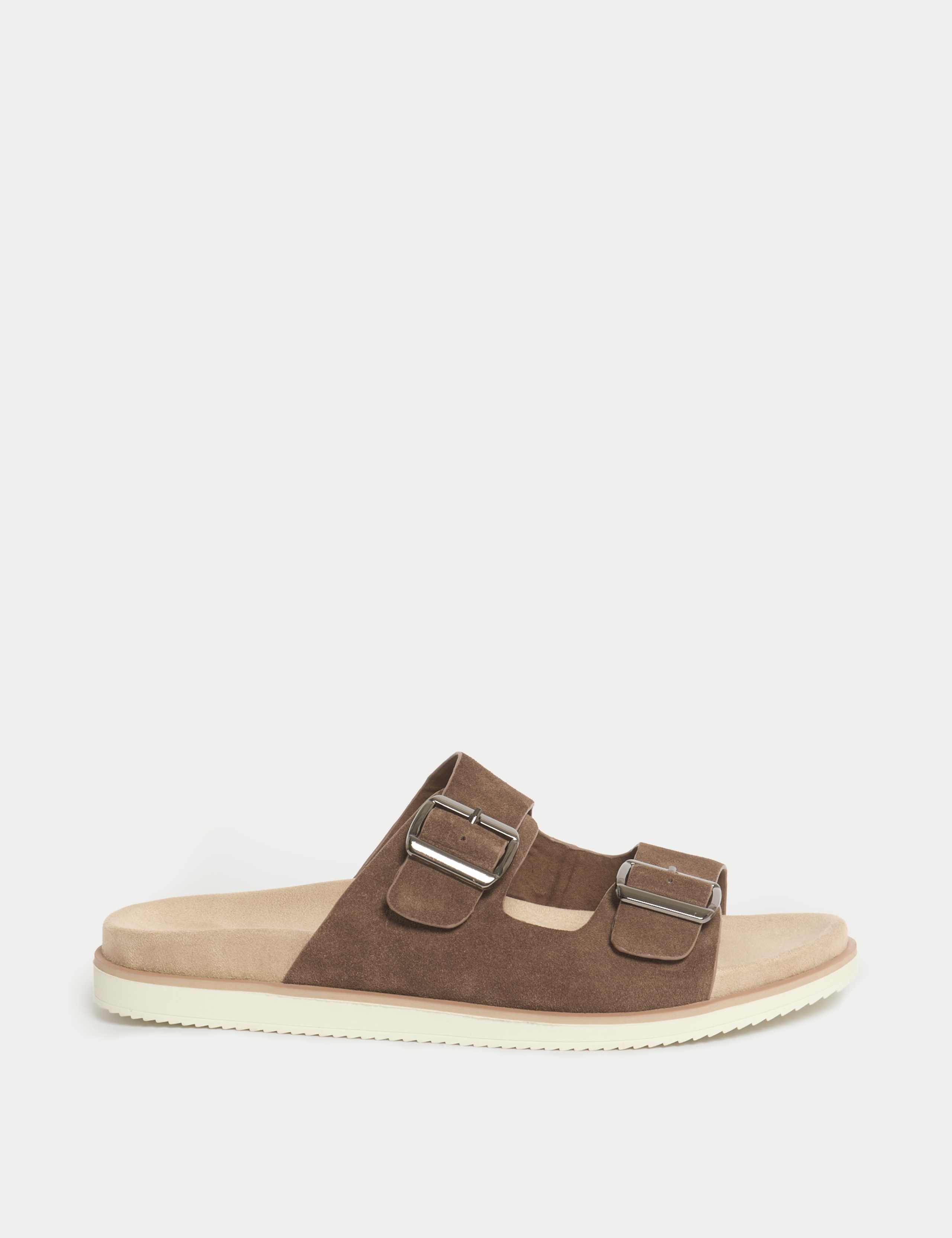 Suede Slip-On Sandals