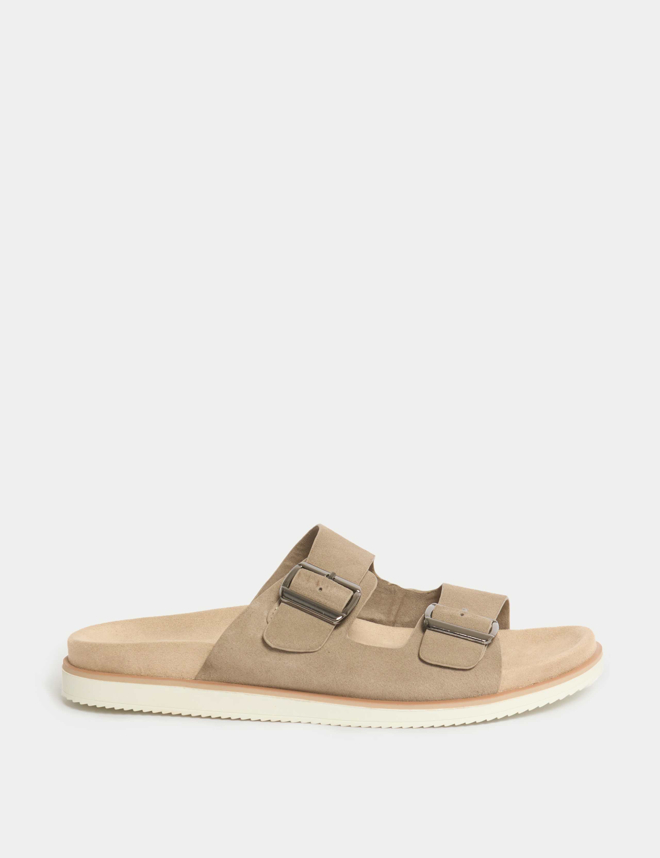 Suede Slip-On Sandals