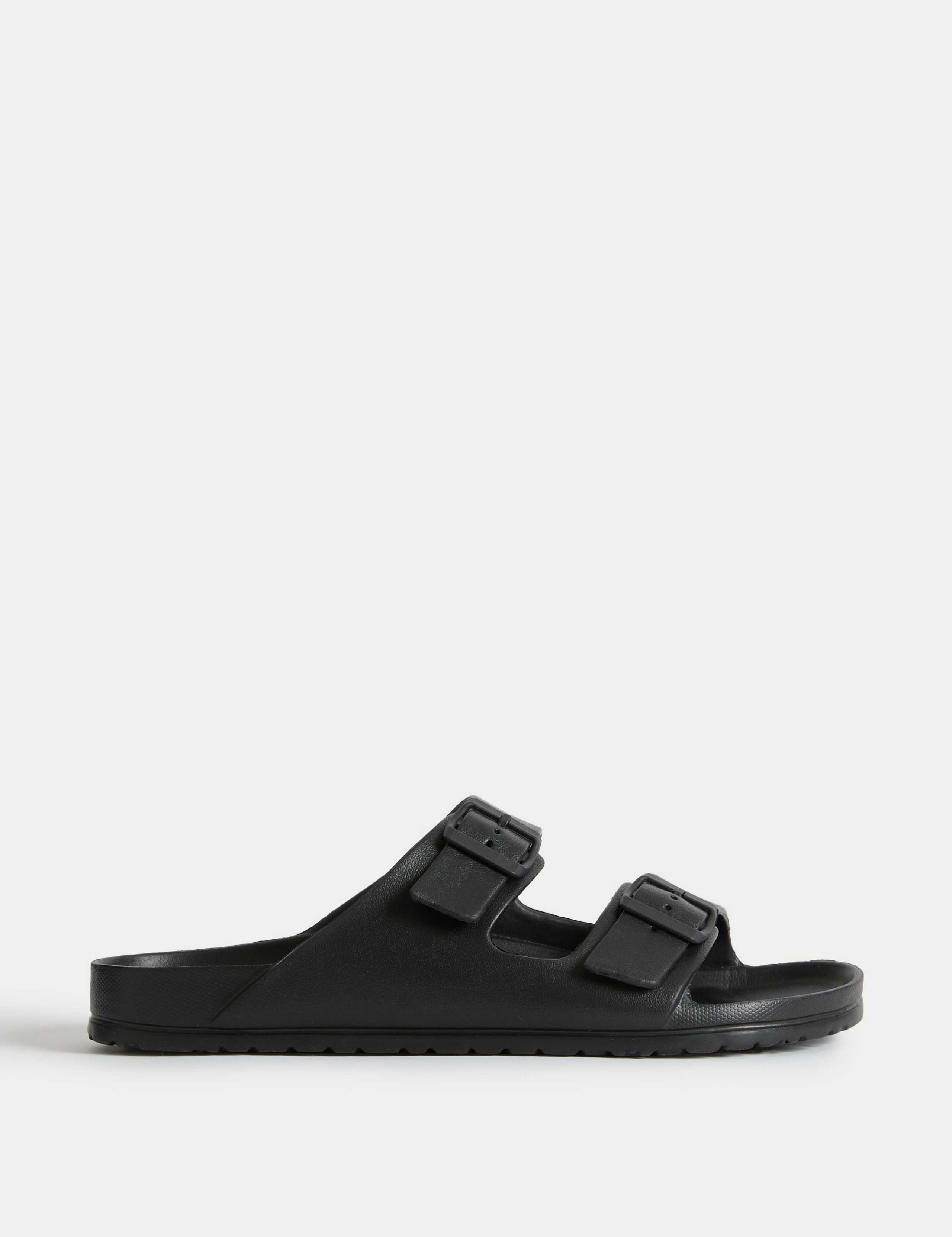 Moulded Footbed Two Strap Slider Sandals