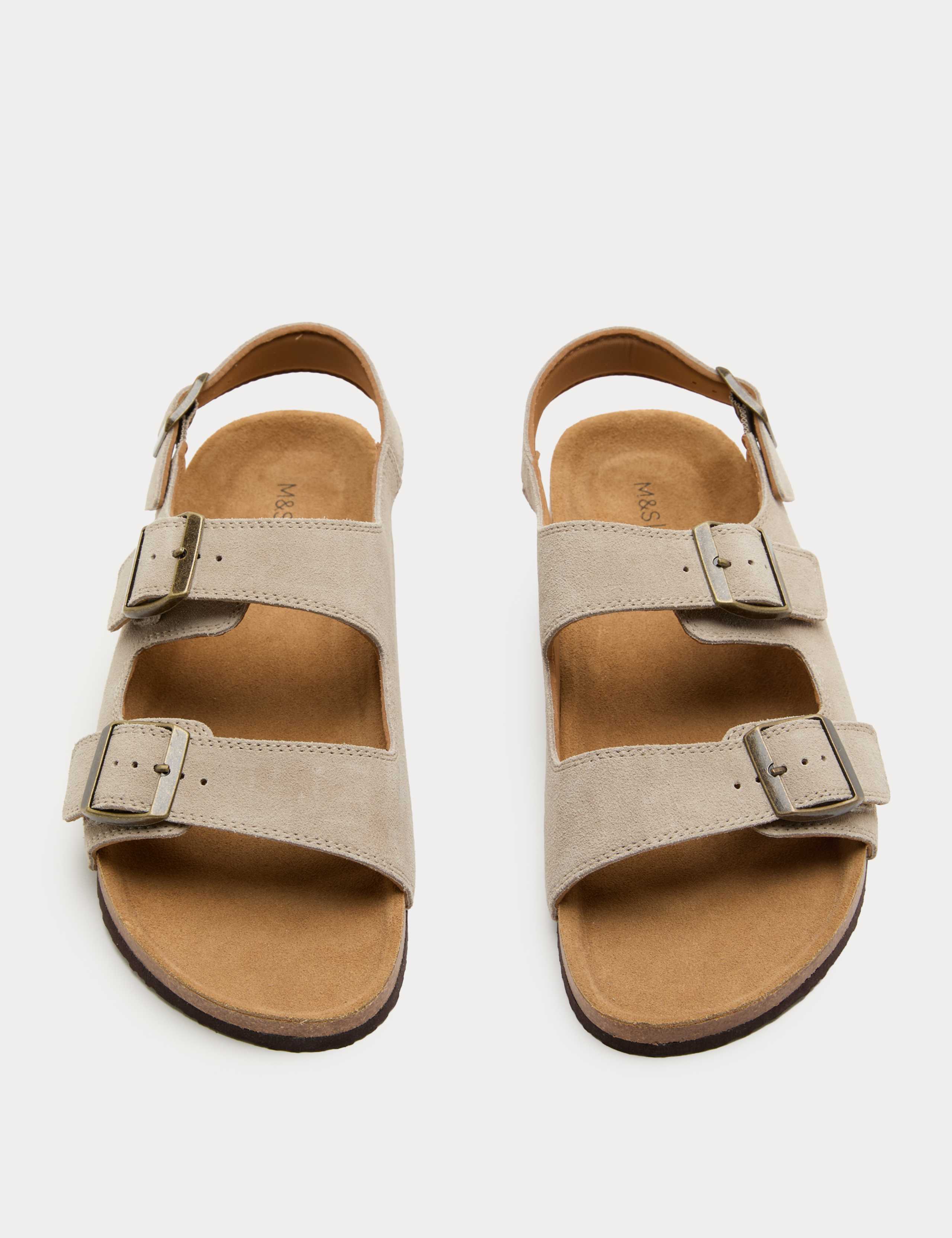Suede Backstrap Corkbed Sandals