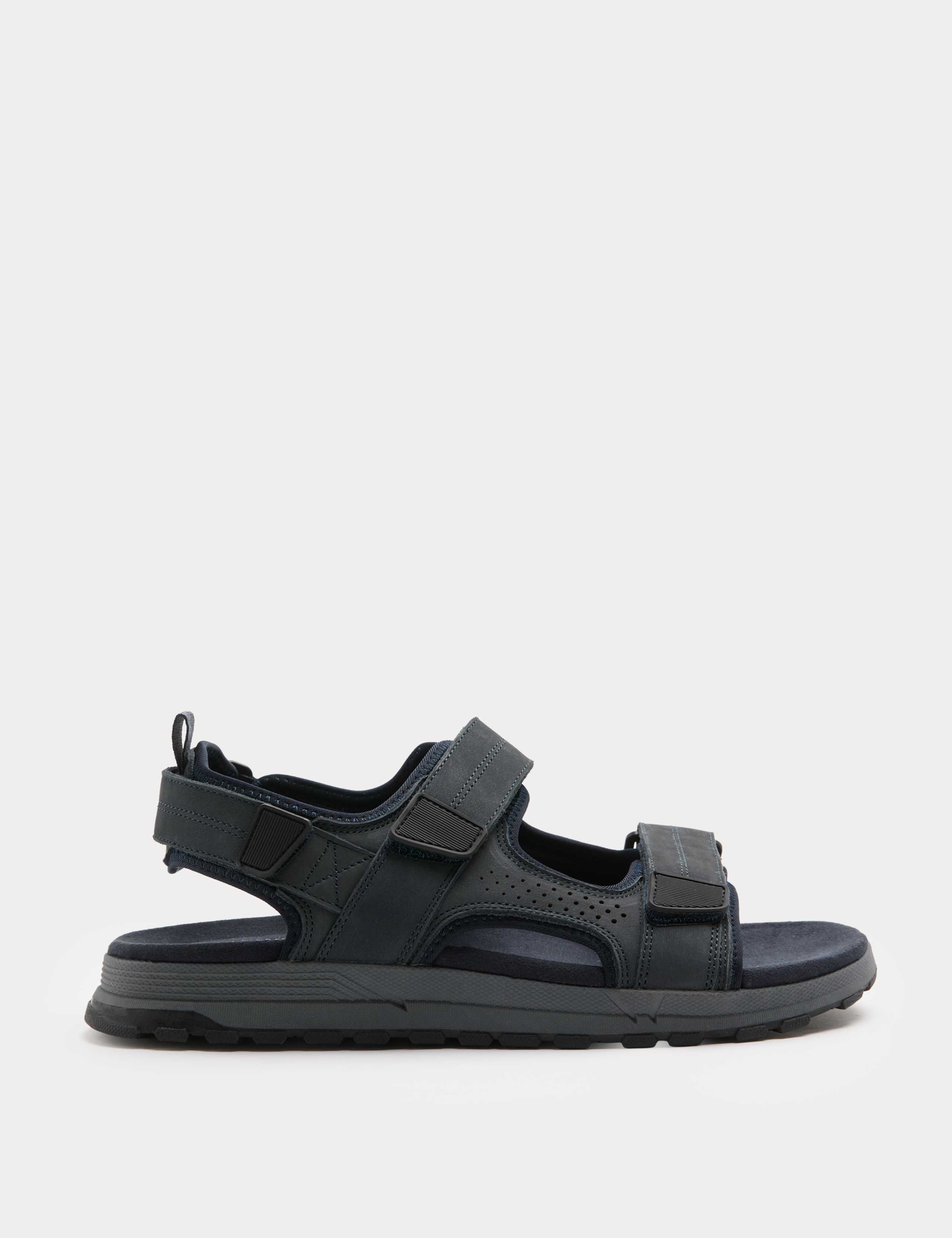 Nubuck Riptape Two Strap Sandals