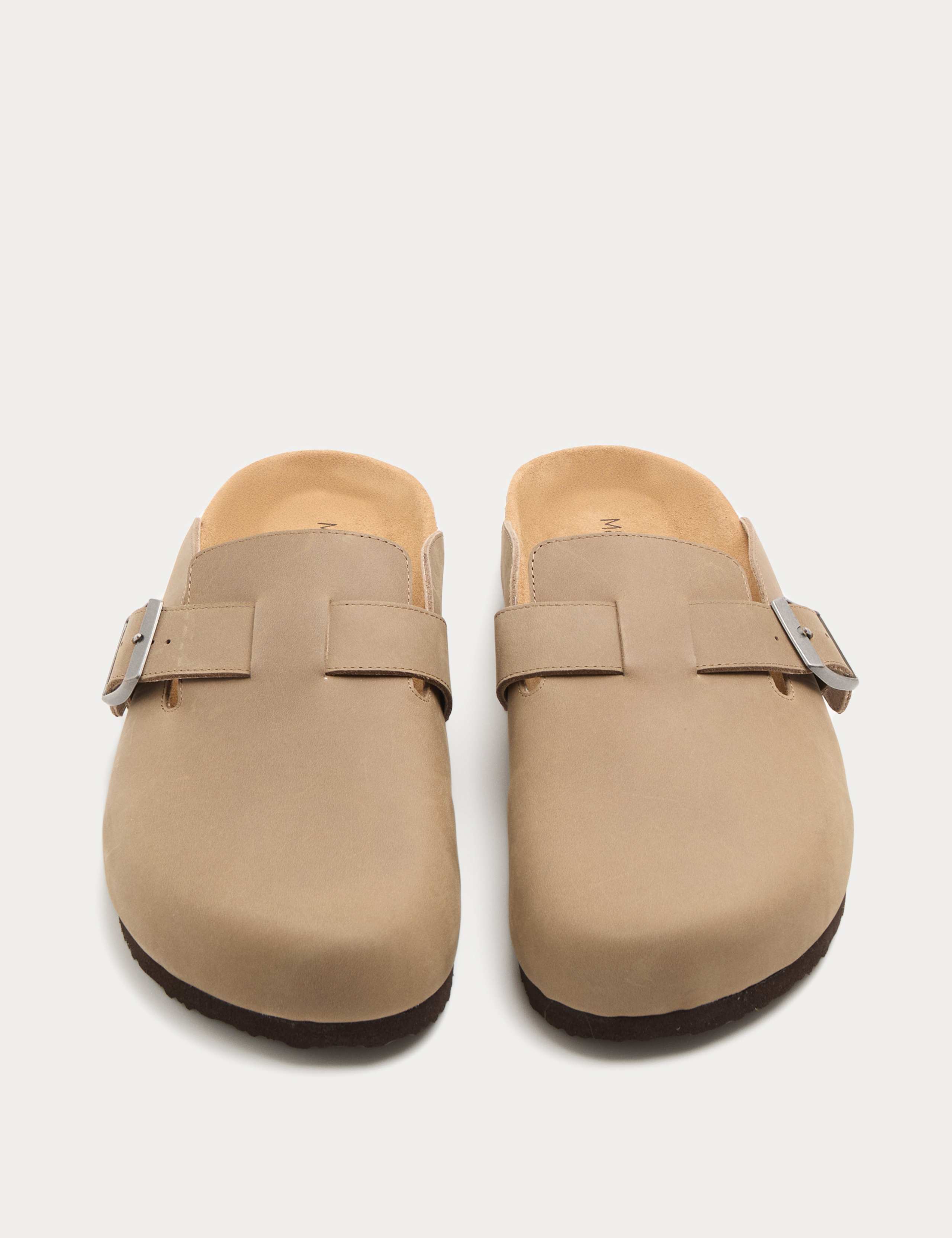 Nubuck Corkbed Mule Sandals